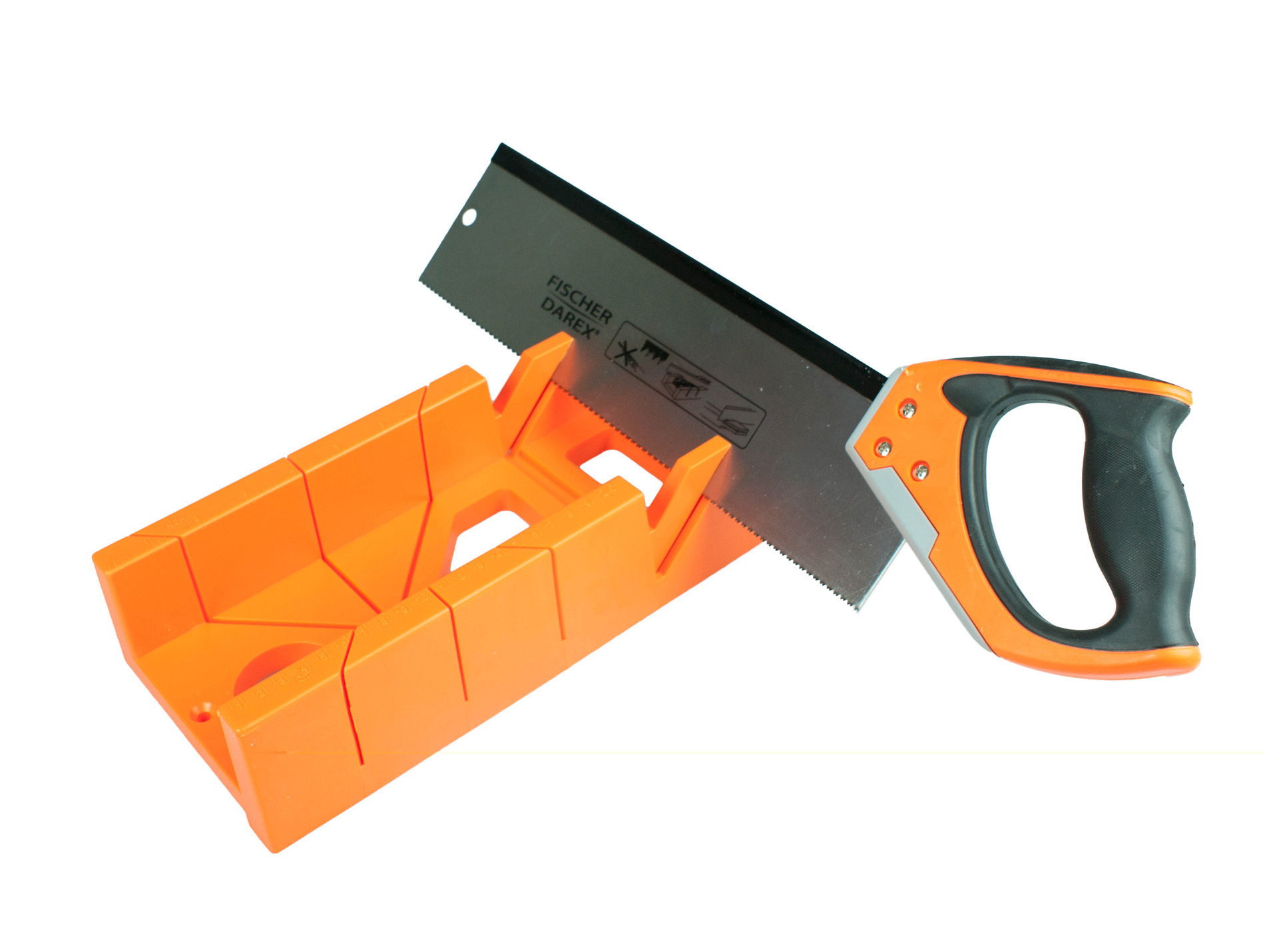 Boîte à onglet pour plinthes polystyrène + scie à araser