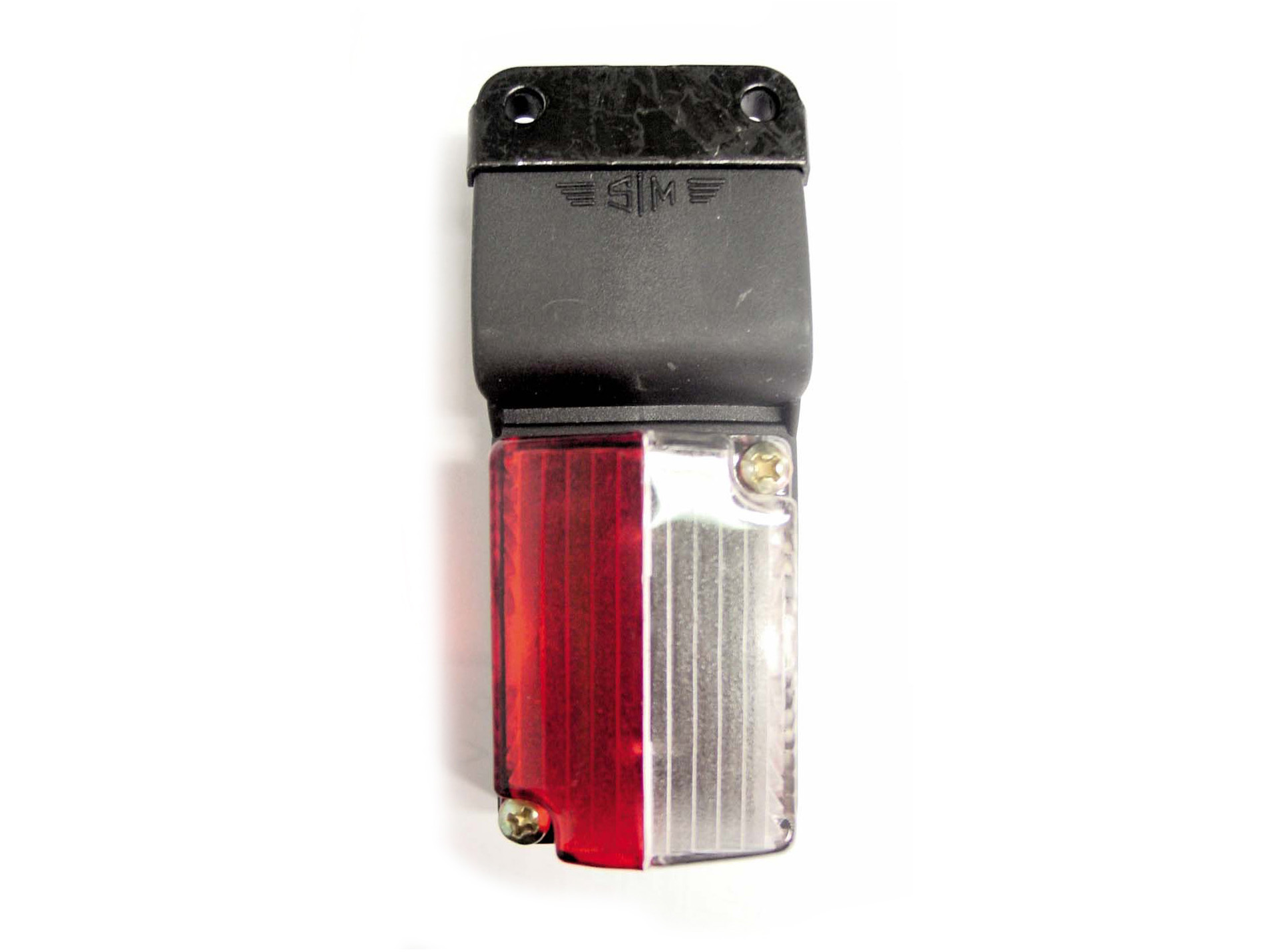Feu gabarit rouge/blanc 105x44x53mm sur escarpolette