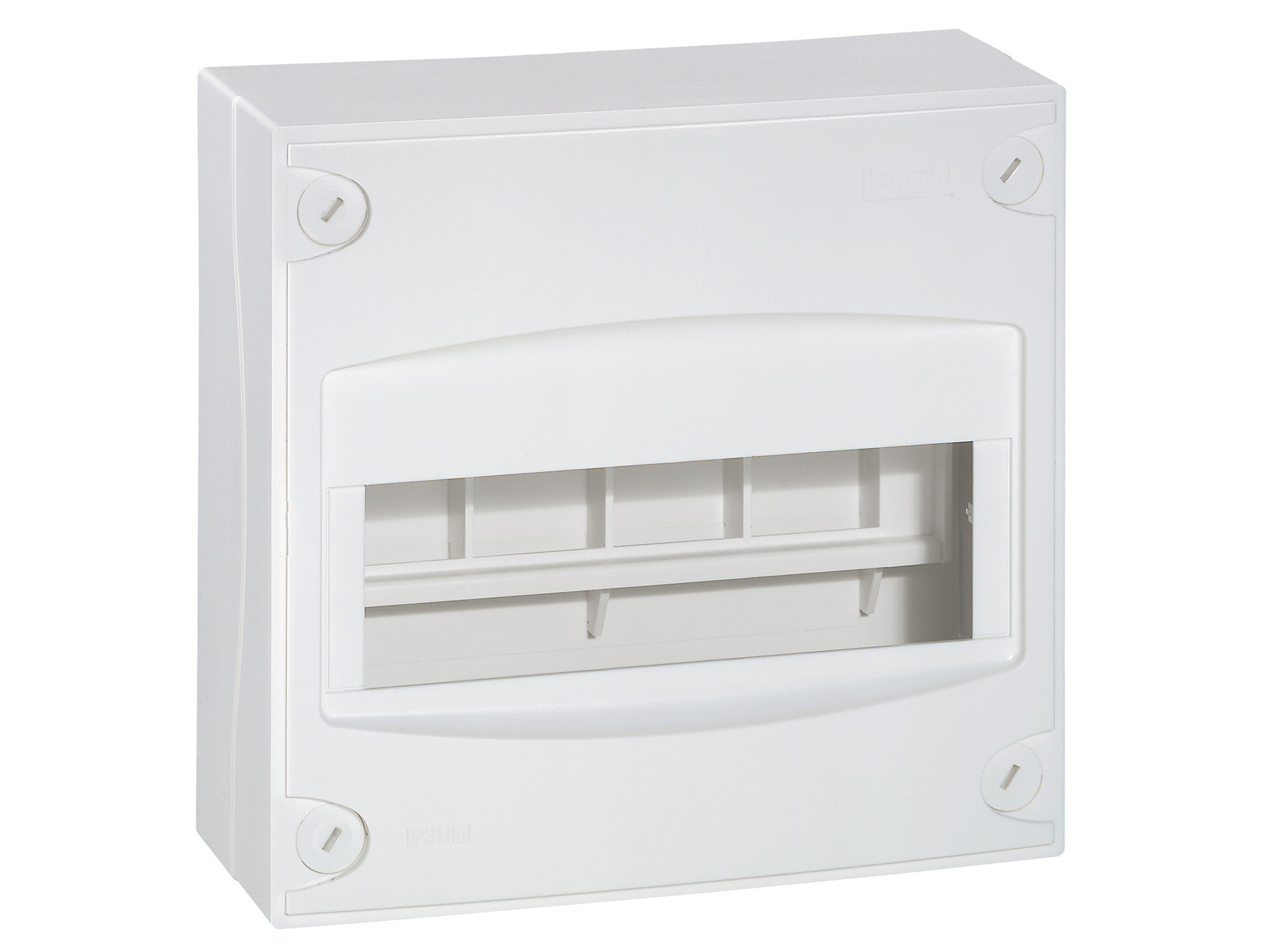 Coffret disjoncteurs à équiper 1 rangée 8/9 modules blanc