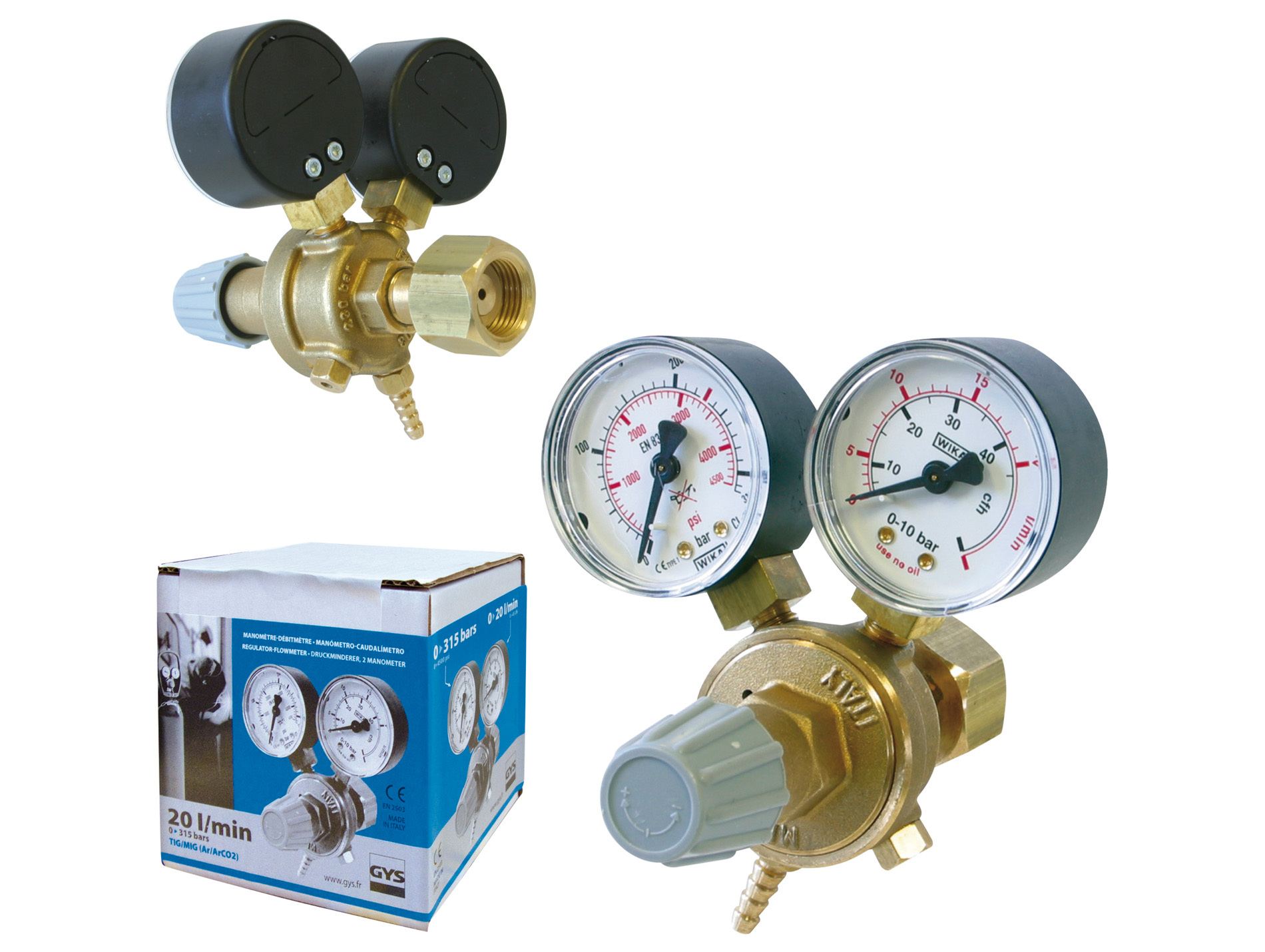 Manomètre débimètre professionnel 20L / min.