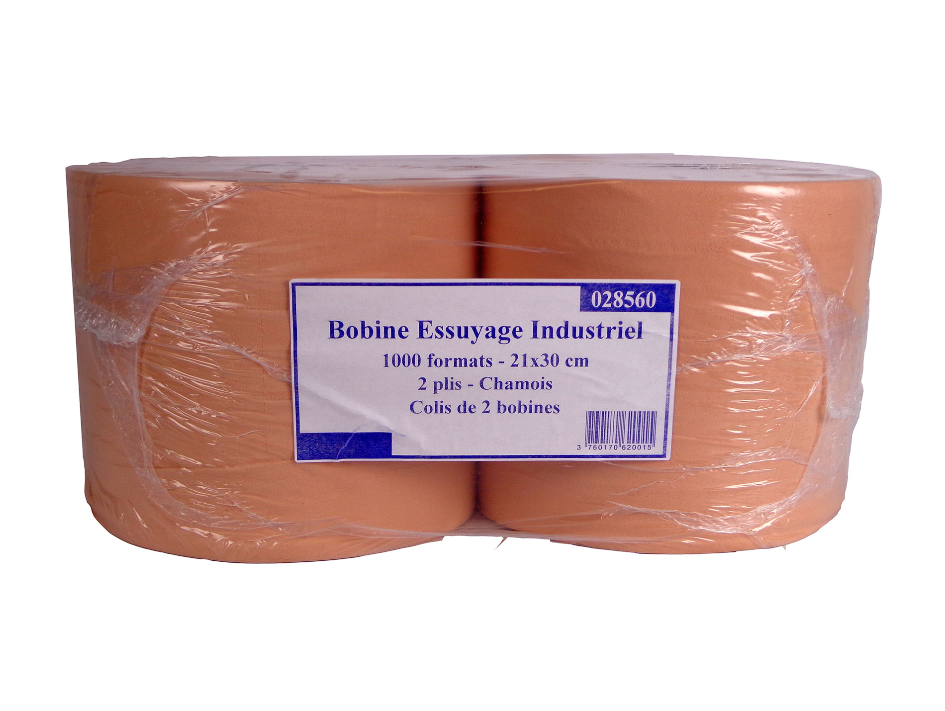 Bobine d'essuyage chamois 21x30cm  x2