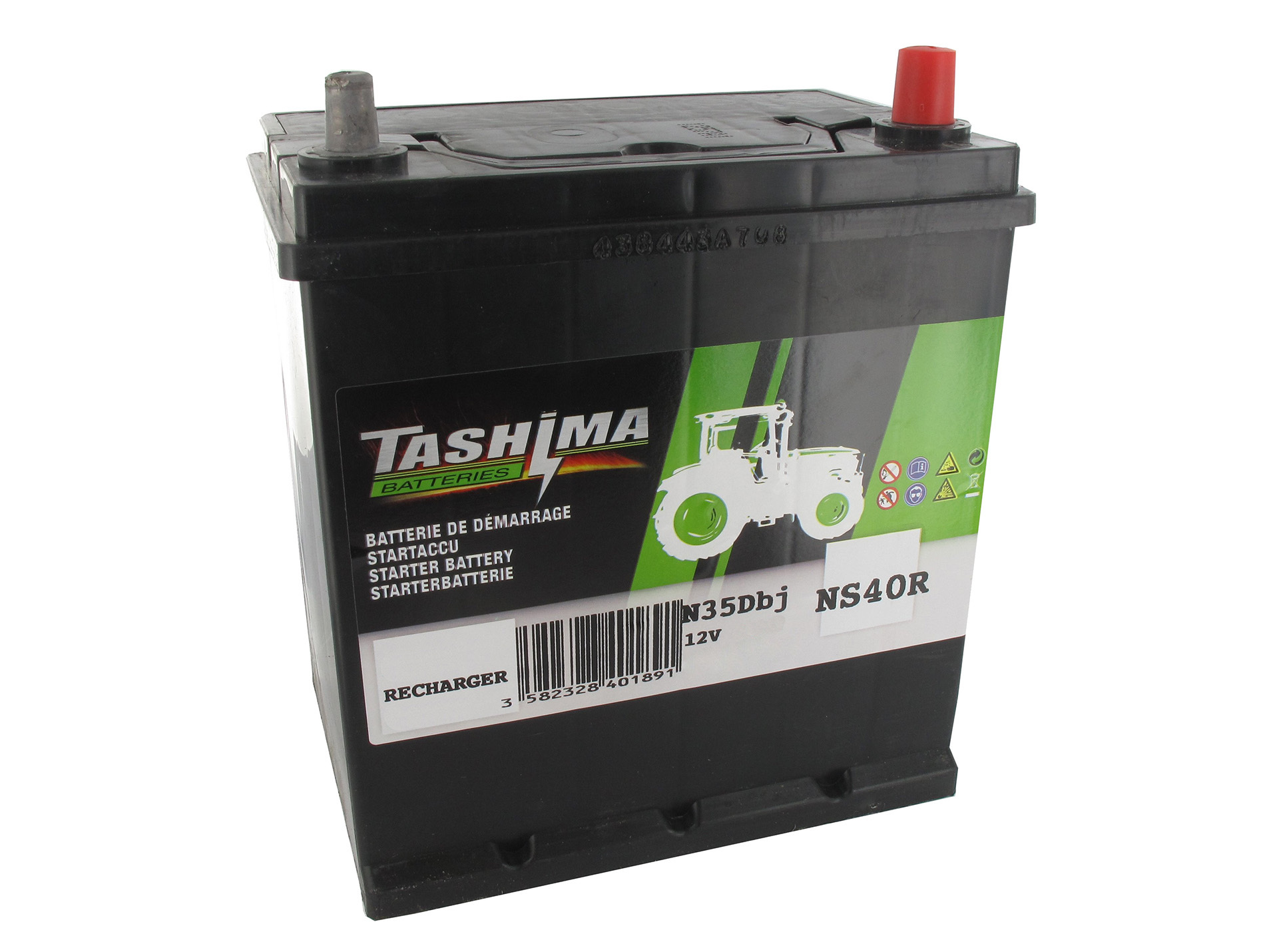 Batterie plomb tondeuse autoportée TASHIMA NS40R 12V 35Ah