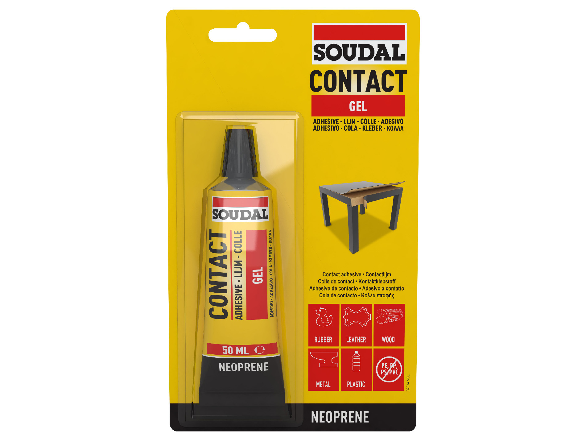 Colle néoprène en gel SOUDAL 50ml
