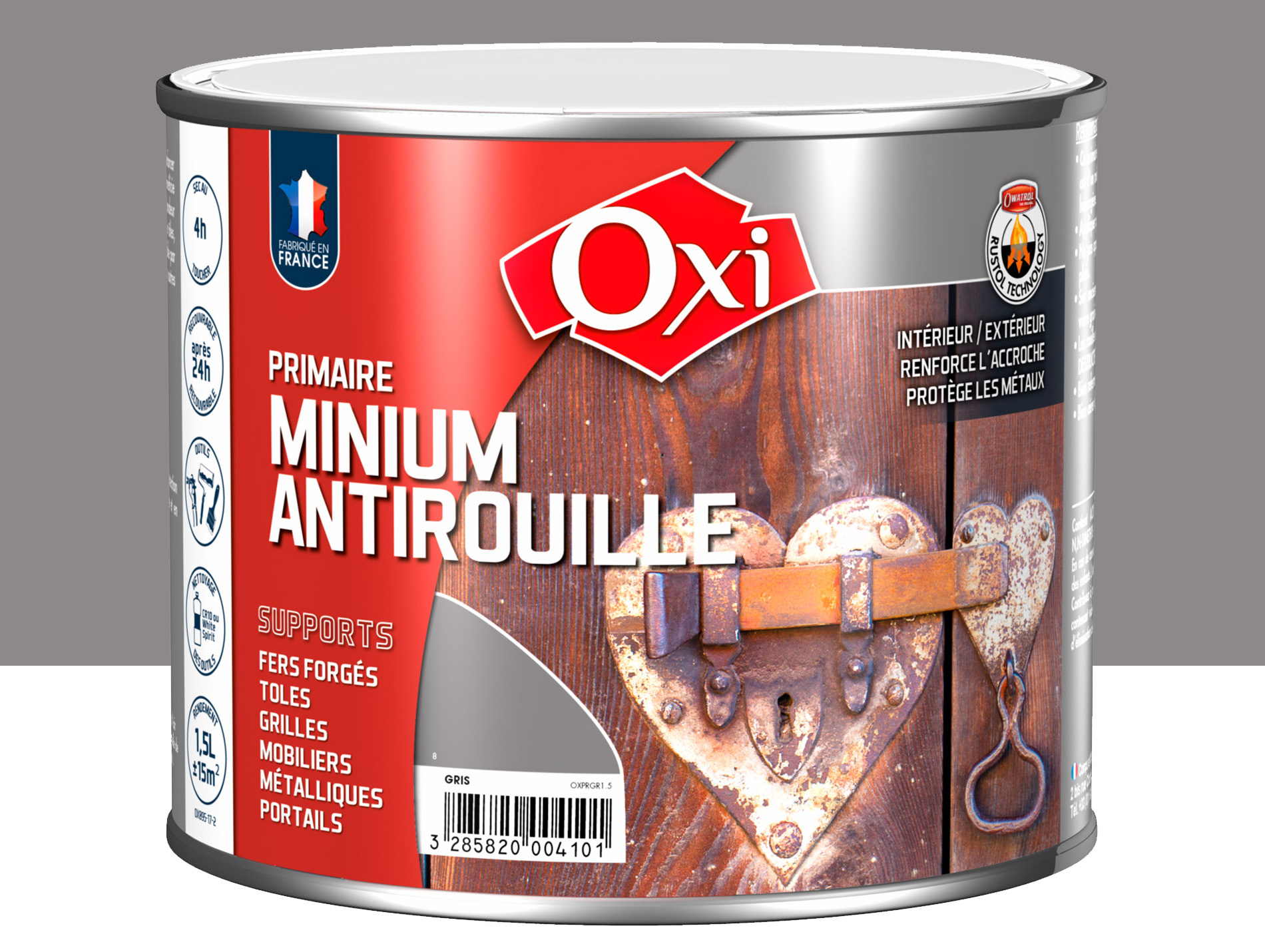 Peinture exterieure fer antirouille OXYTOL gris 250ml