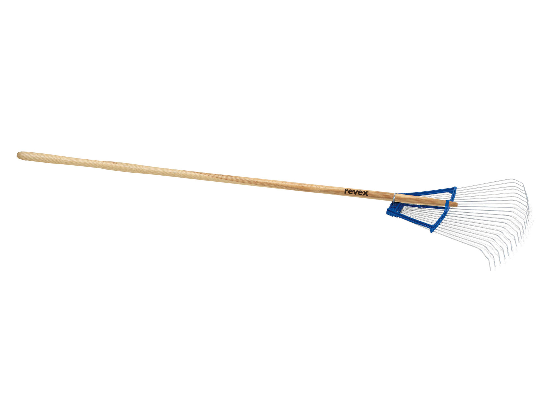 Balai à gazon REVEX bi-matière 20 dents fil rond manche bois