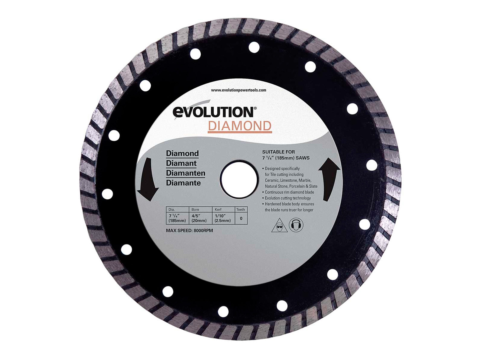 Lame diamant scie circulaire RAGE1 Ø185mm