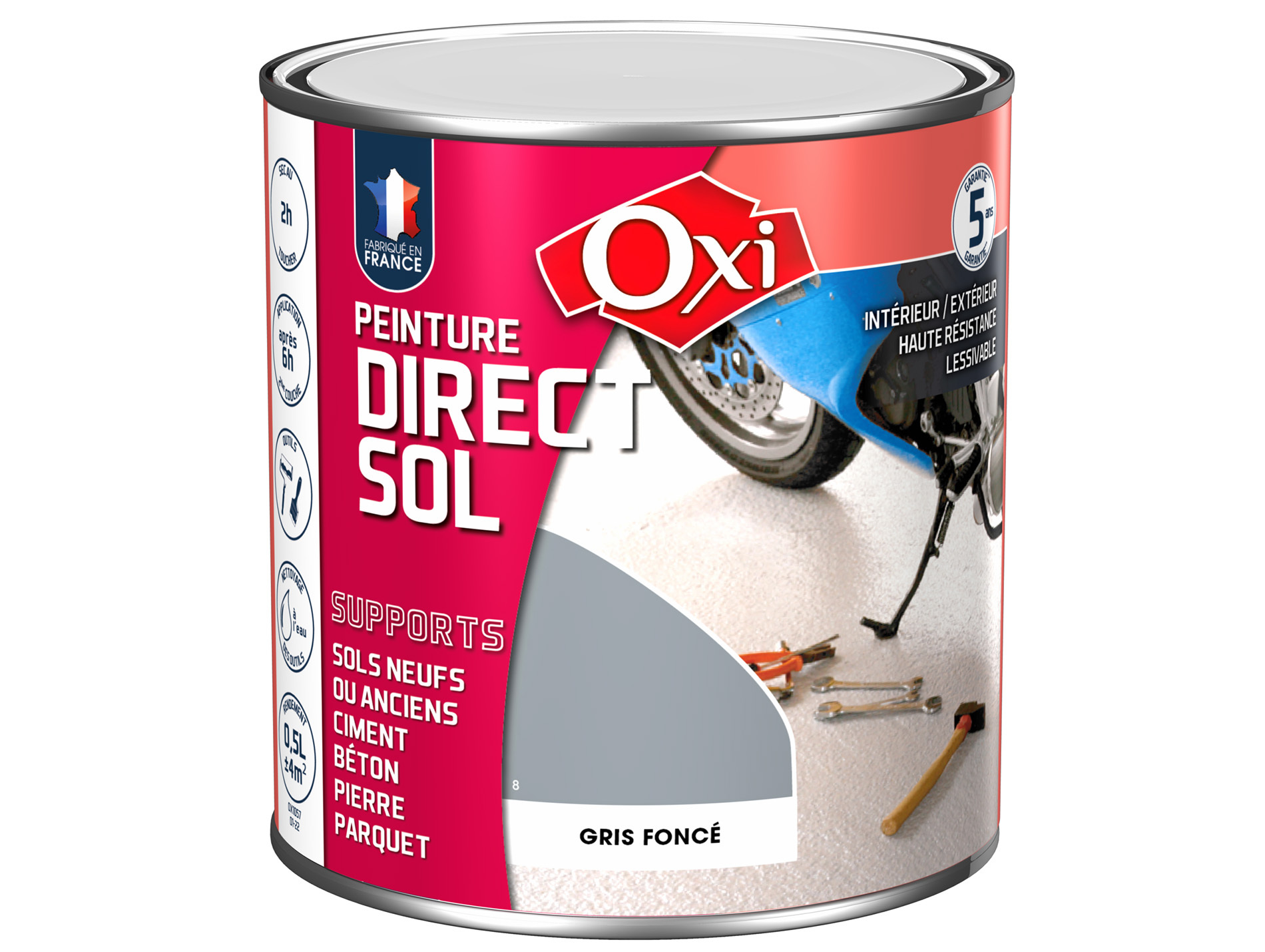 Peinture pour sols OXYTOL Gris foncé 500ml