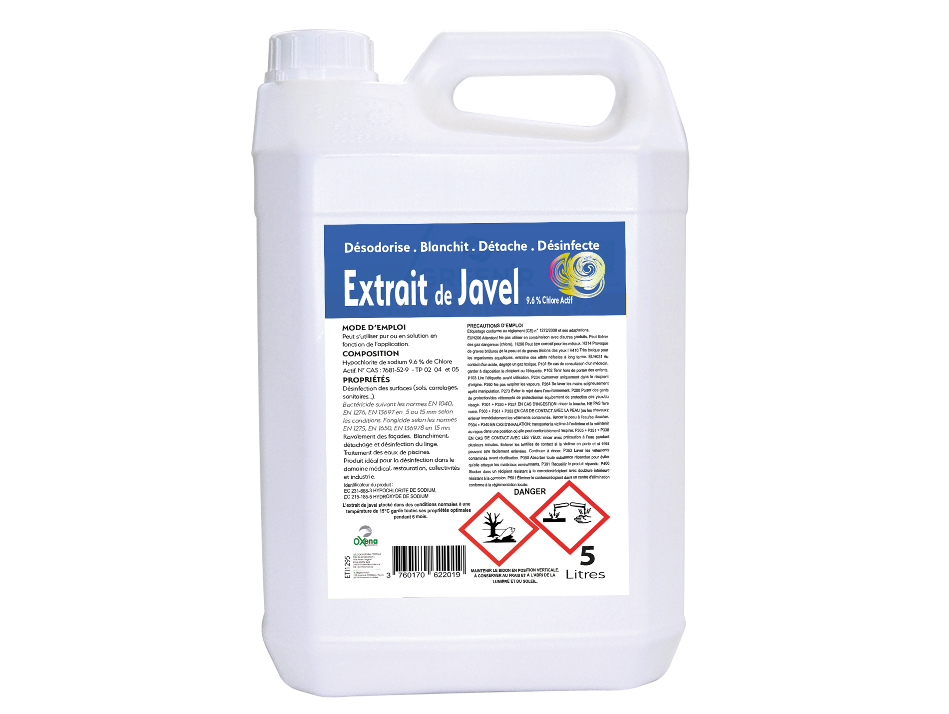 Eau De Javel 36° Bidon 5L