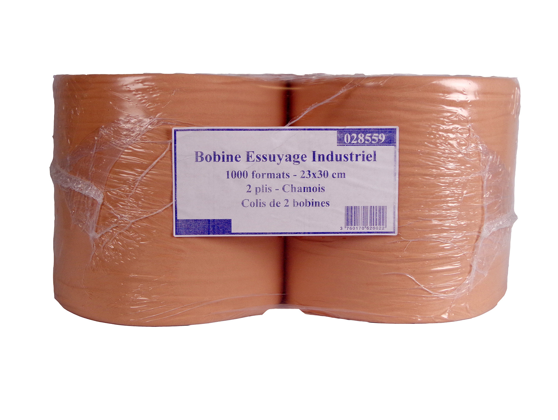 Bobine d'essuyage chamois 23x30cm x2
