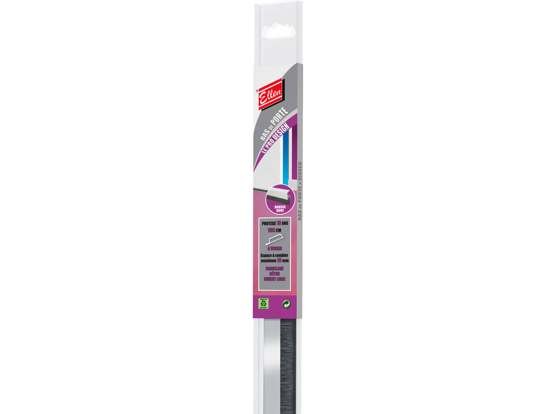 Bas de porte à visser 1m alu