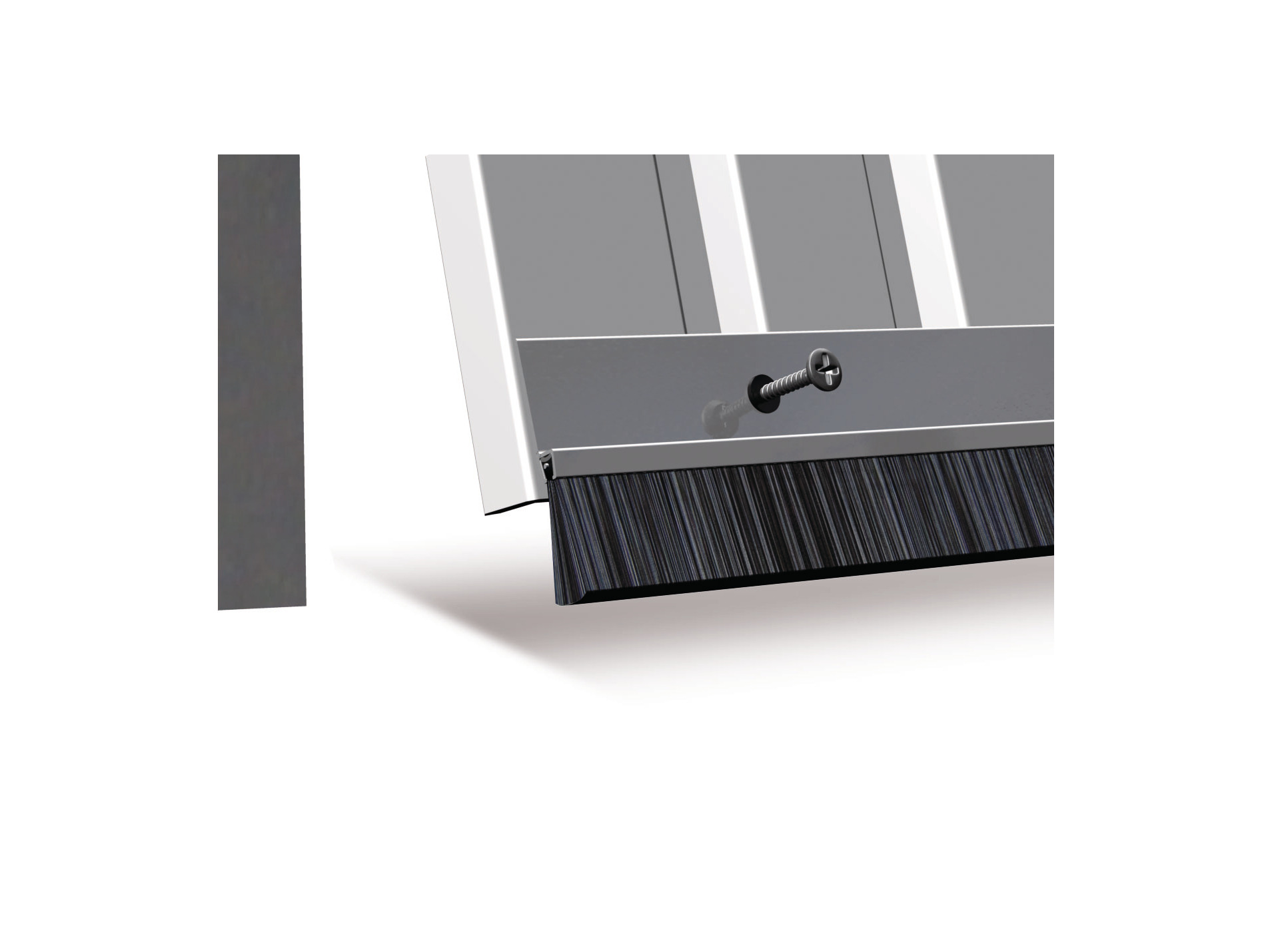 Bas de porte alu brossé IBS 50 - 2.50m