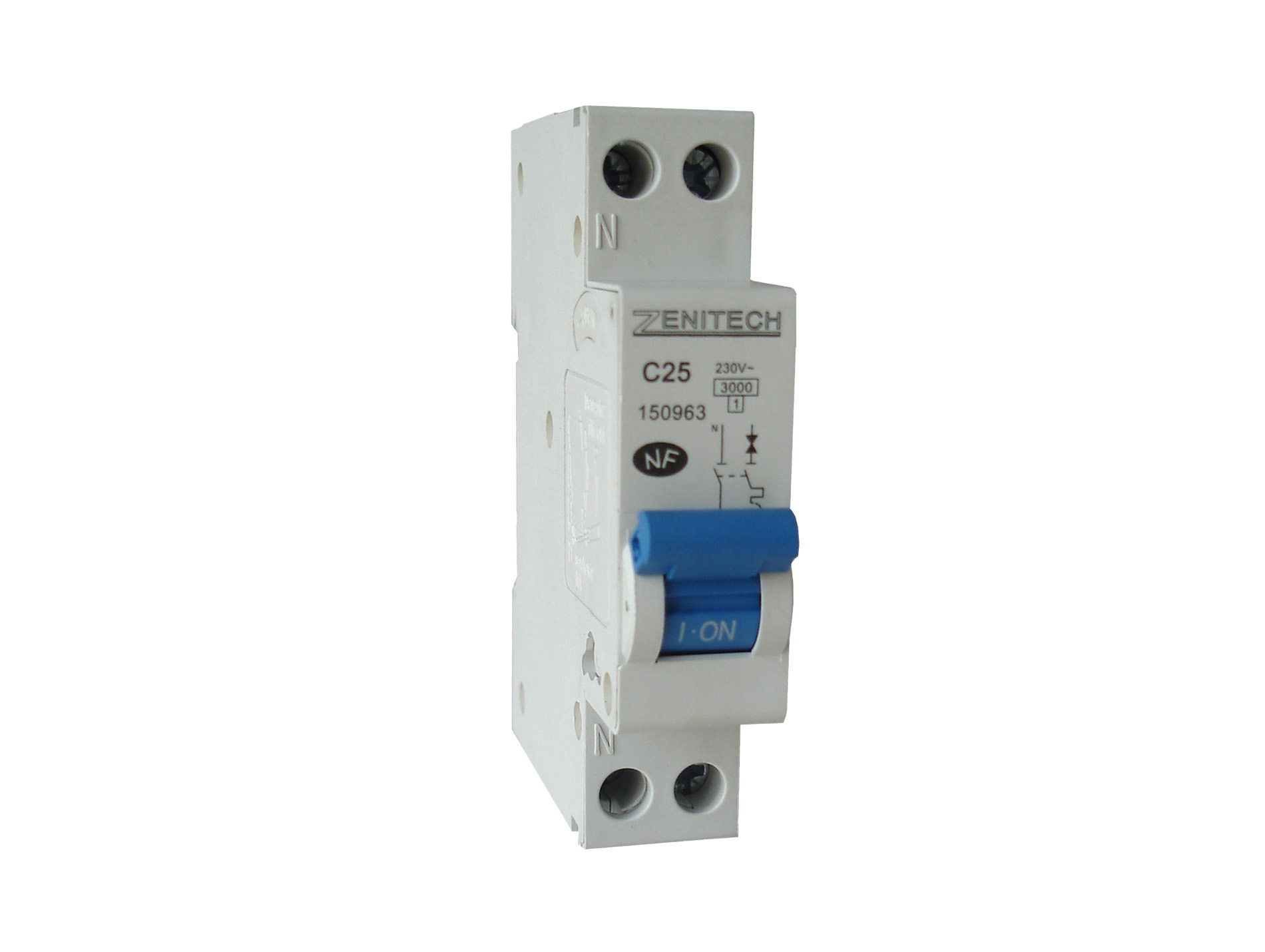 Disjoncteur 1P+N 25A NF ZENITECH