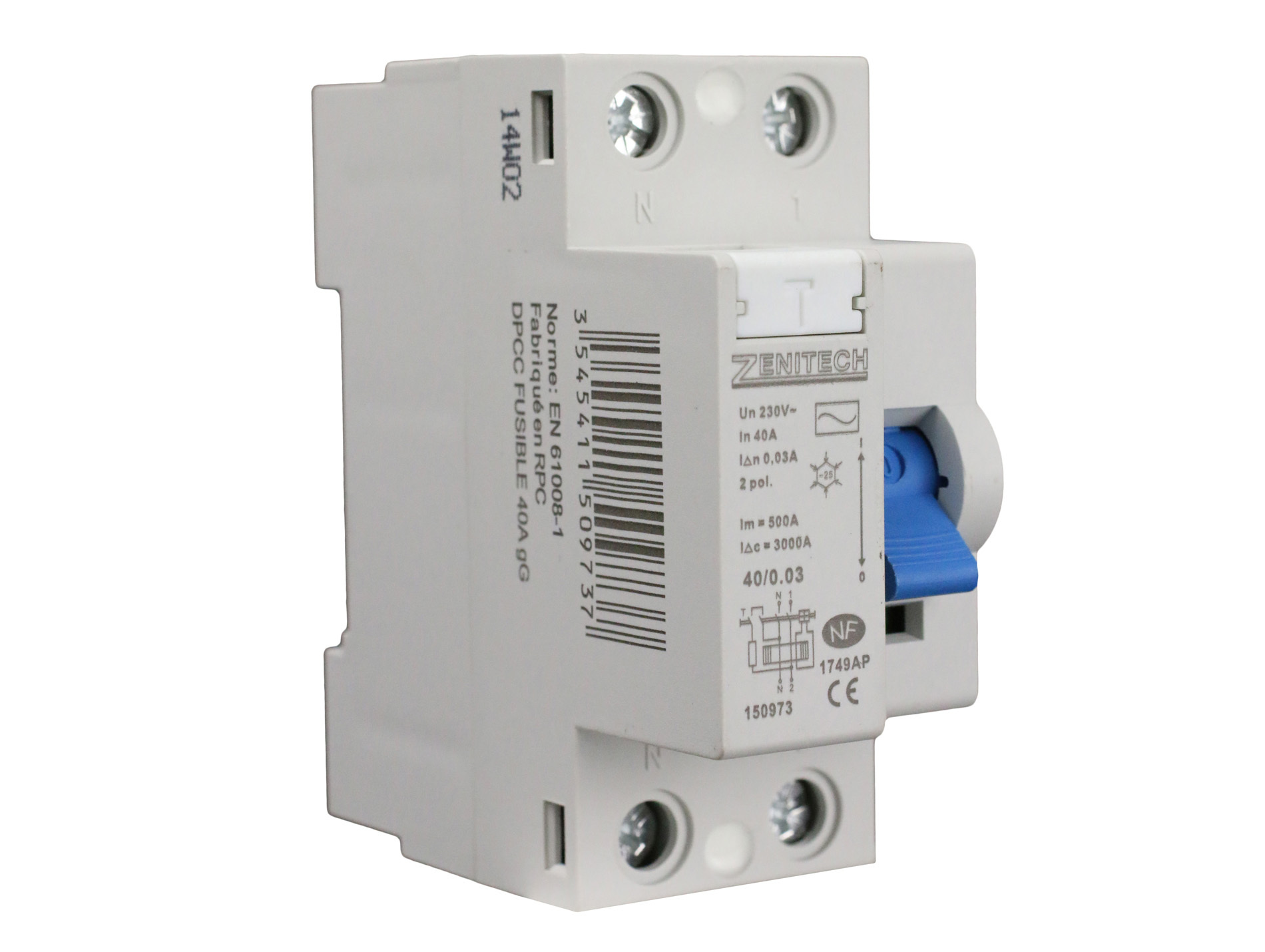 Interrupteur différentiel Type AC 40/2 30mA NF