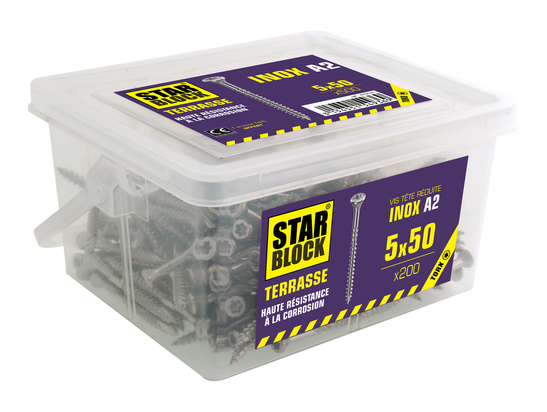 Vis terrasse Inox A2 Fix'Box Ø5 L.50 x200