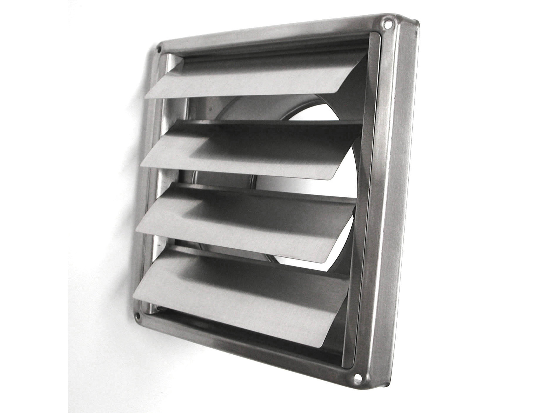 Grille inox à clapet 155x155 Ø100