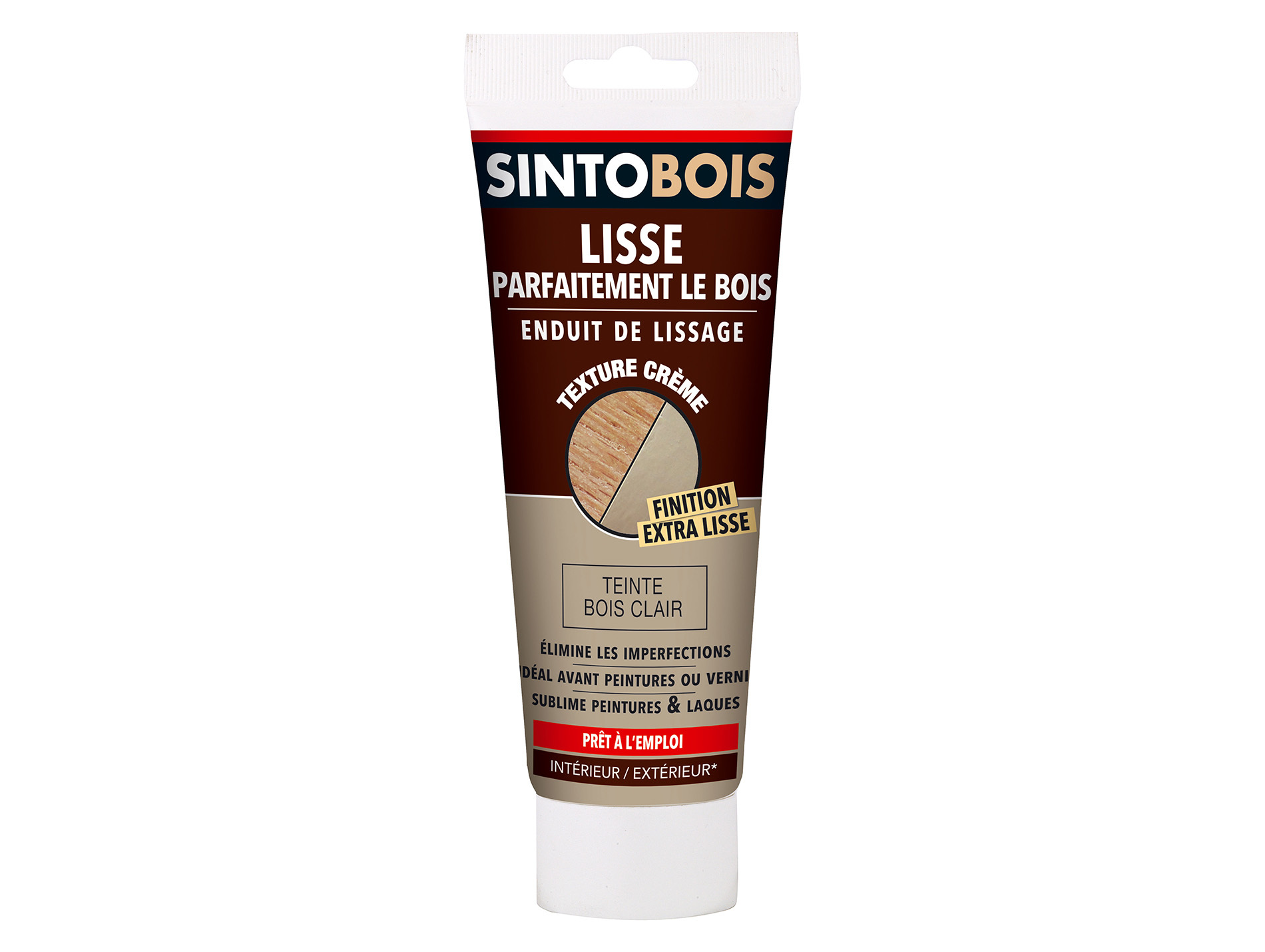 Enduit de lissage pour bois clair SINTOBOIS en pâte 250g