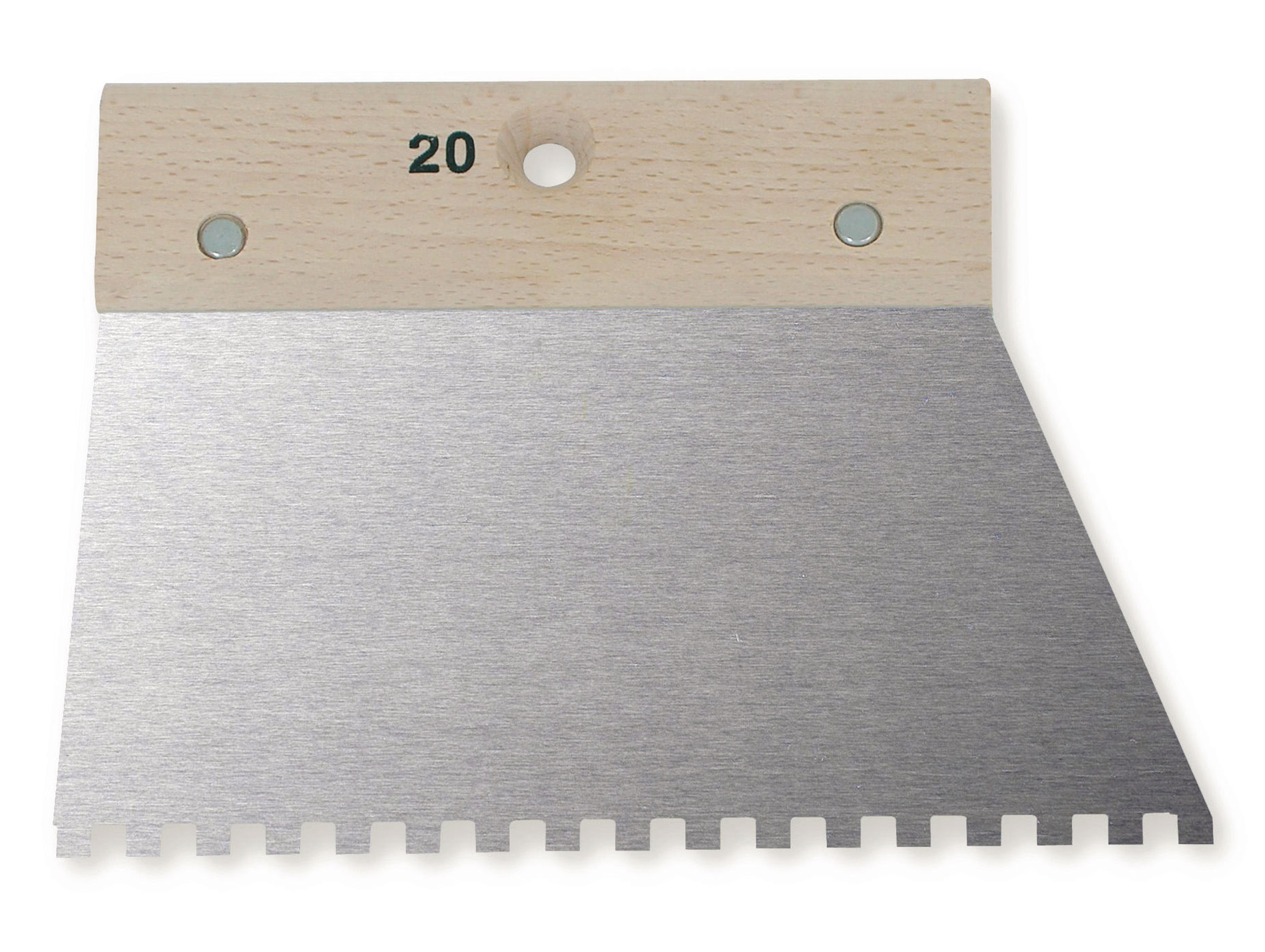 Spatule 20cm à colle dents carrées 6x6x6