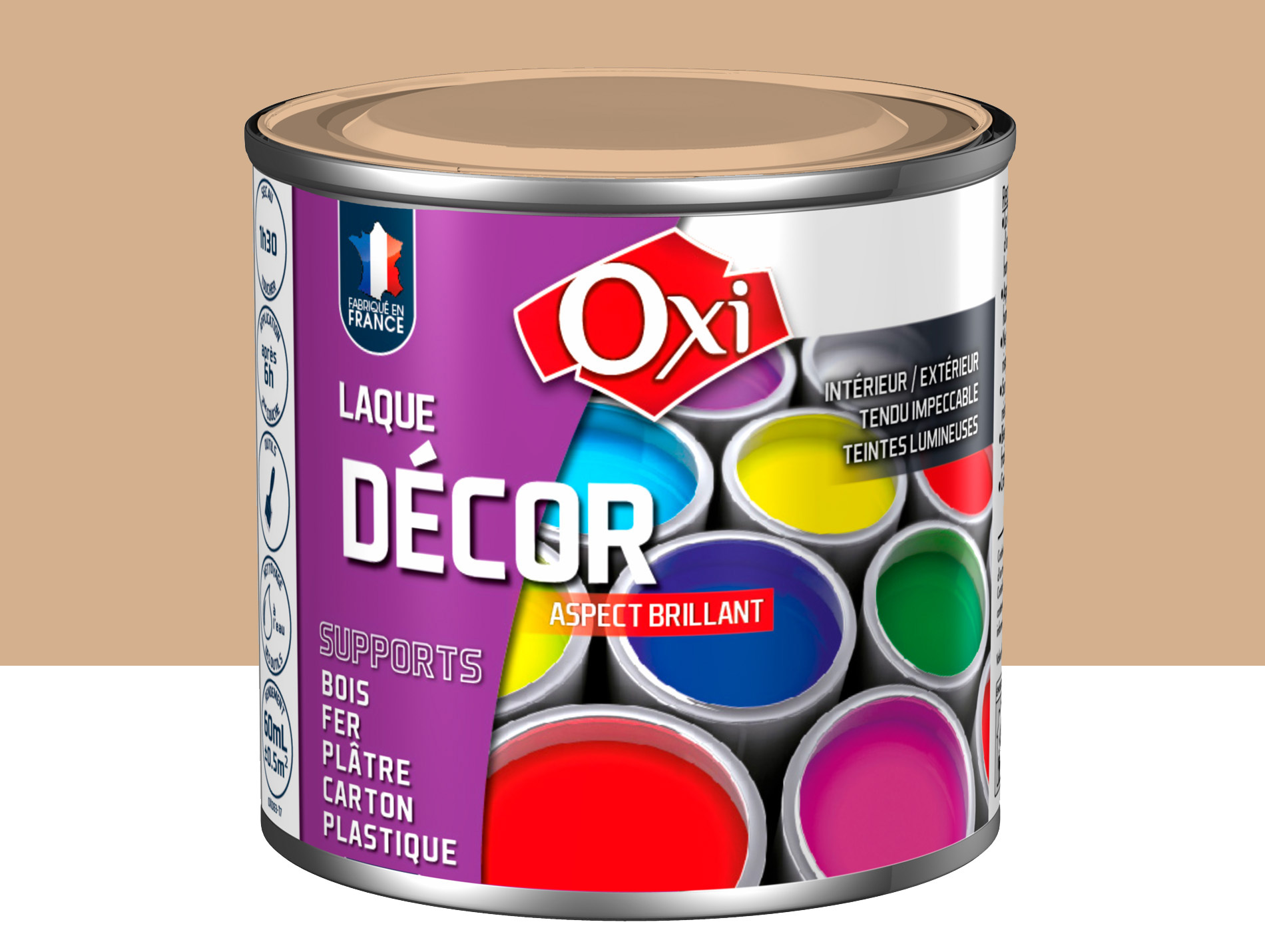 Laque multi-support OXYTOL Décor gris galet 60ml