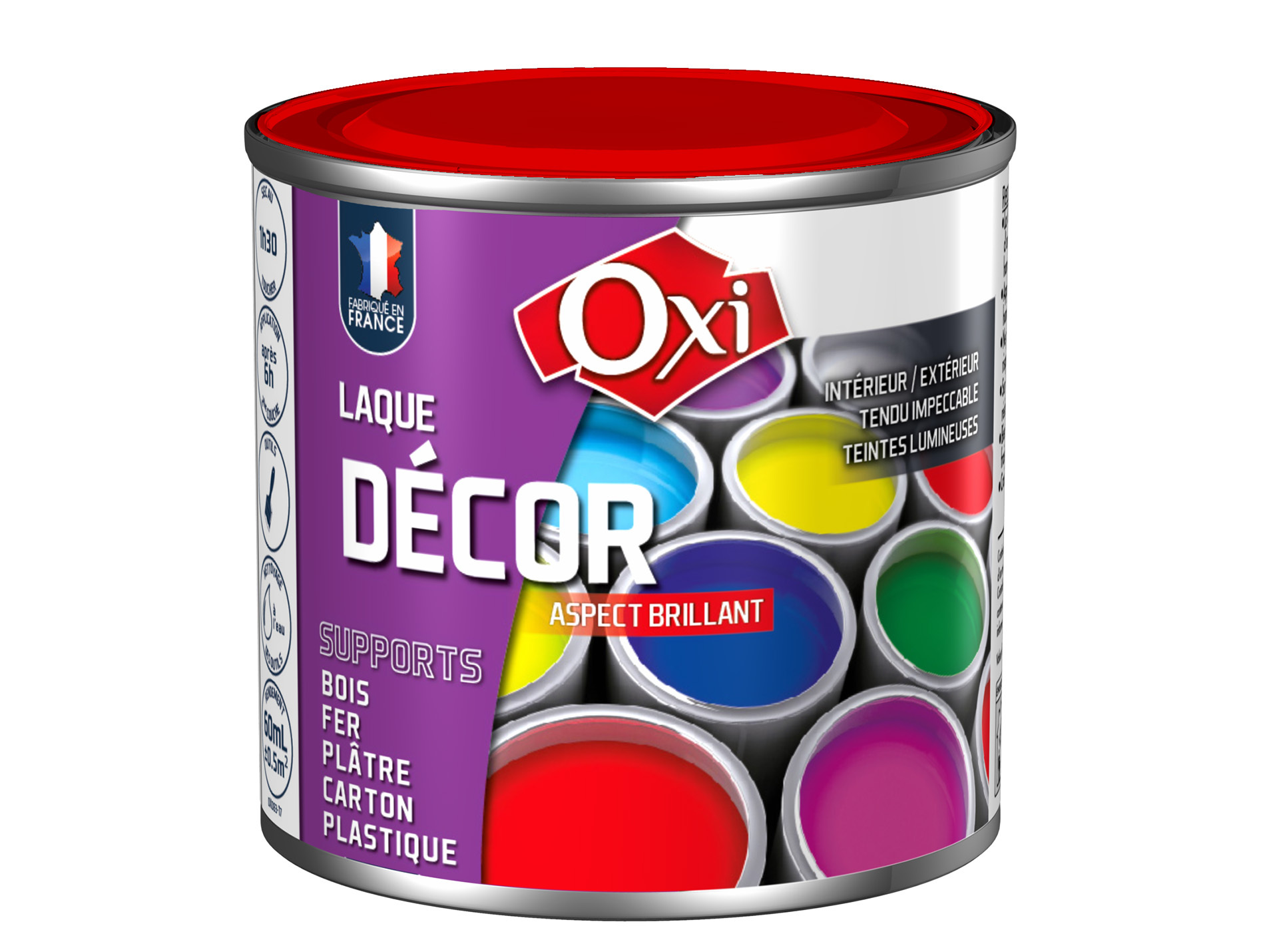 Laque multi-support OXYTOL Décor rouge coquelicot 60ml