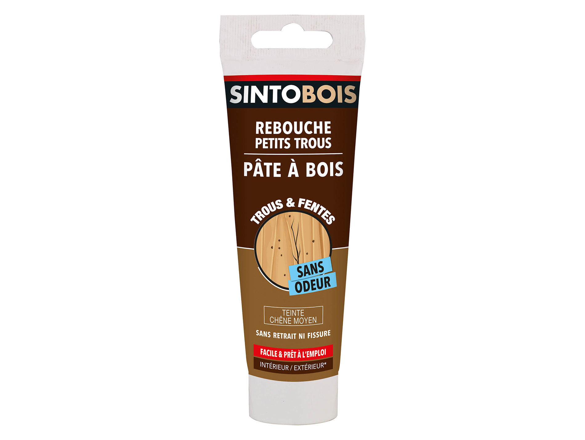 Pâte à bois à l'eau SINTOBOIS trous et fentes Chêne moyen 80g