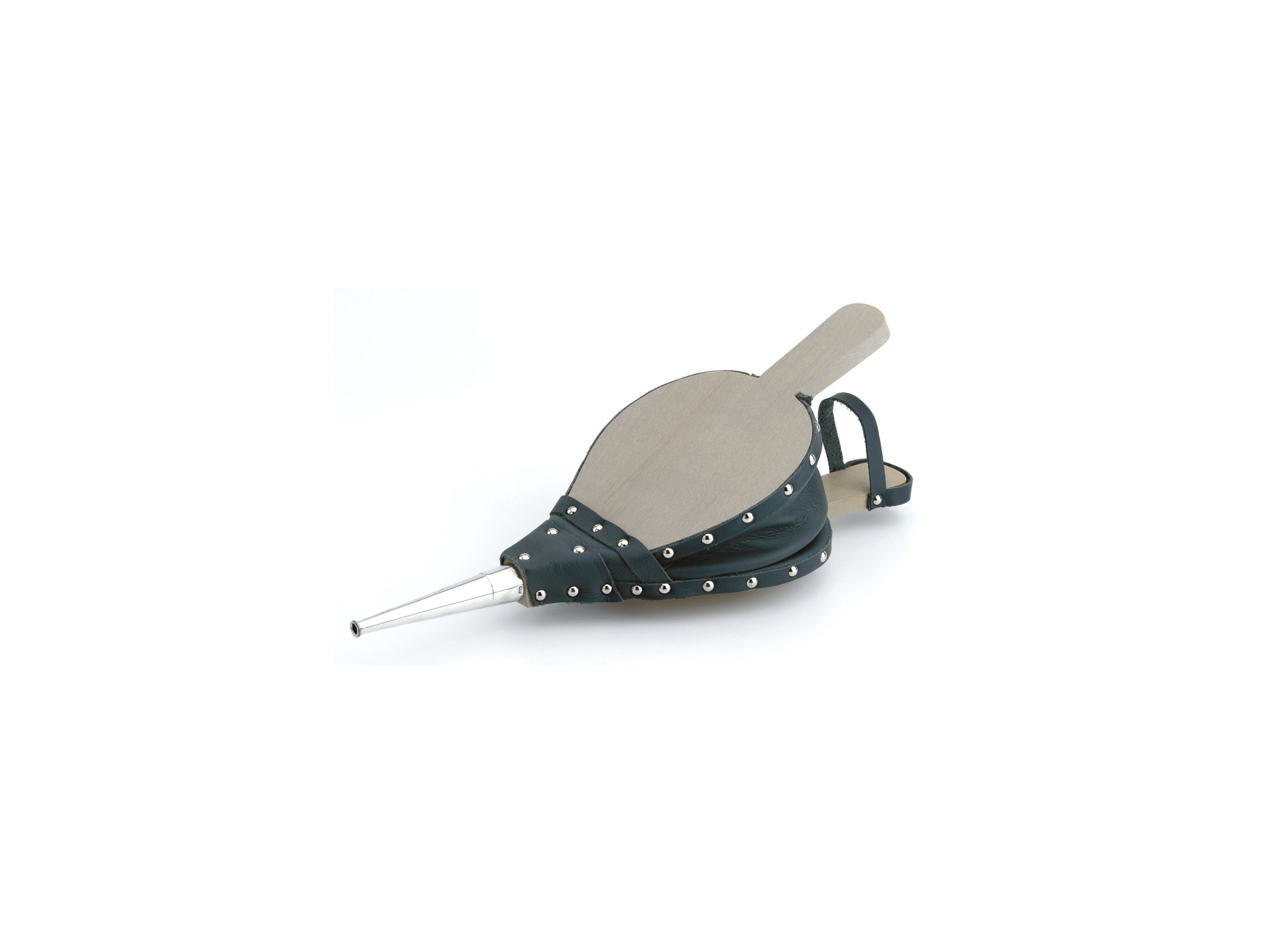 Soufflet cheminée gris Lounge cuir