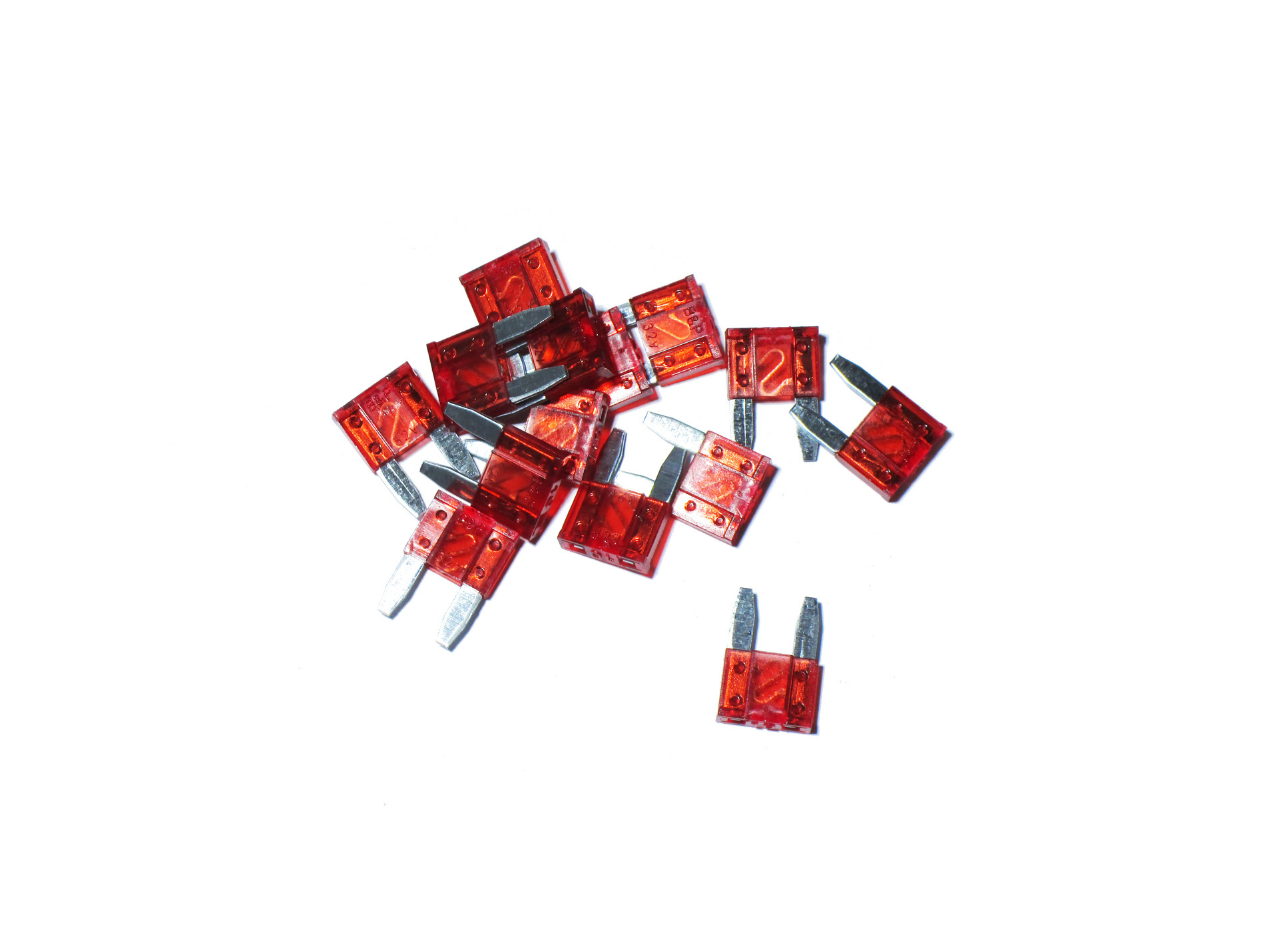 Mini fusible lamellaire 10A rouge x10