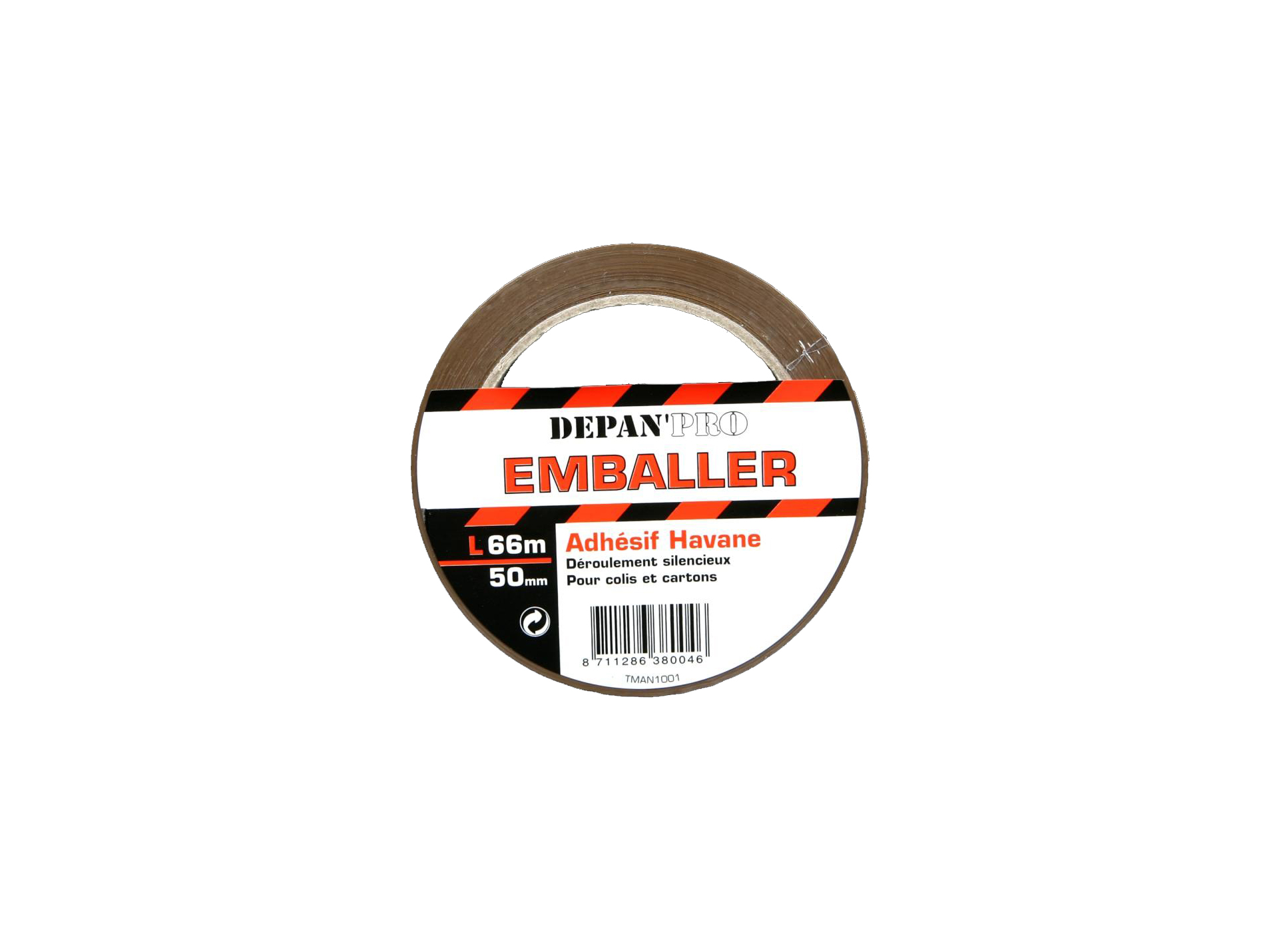 Adhésif pour emballage Havane 50m x 66mm