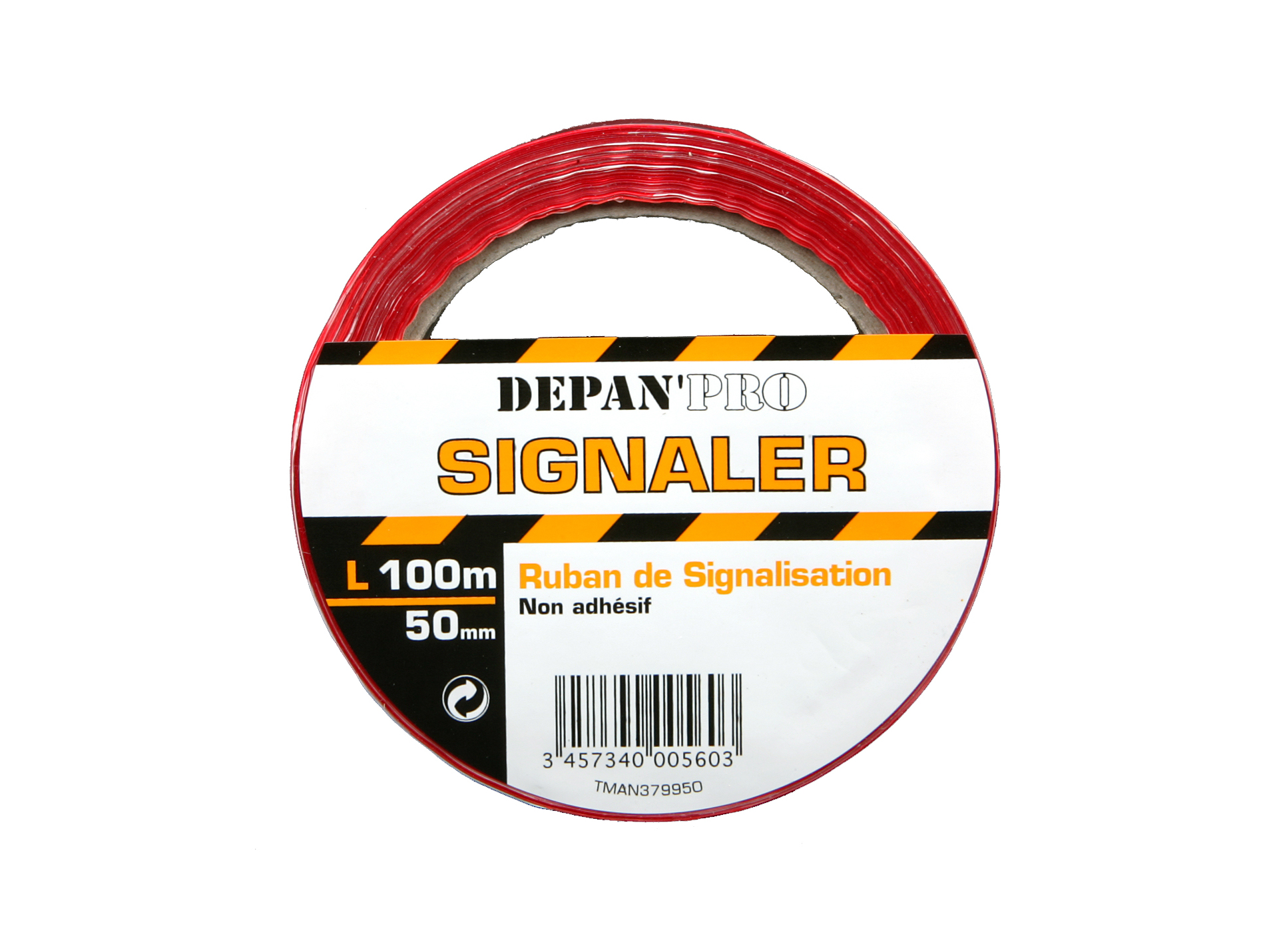 Ruban de signalisation rouge blanc 100m