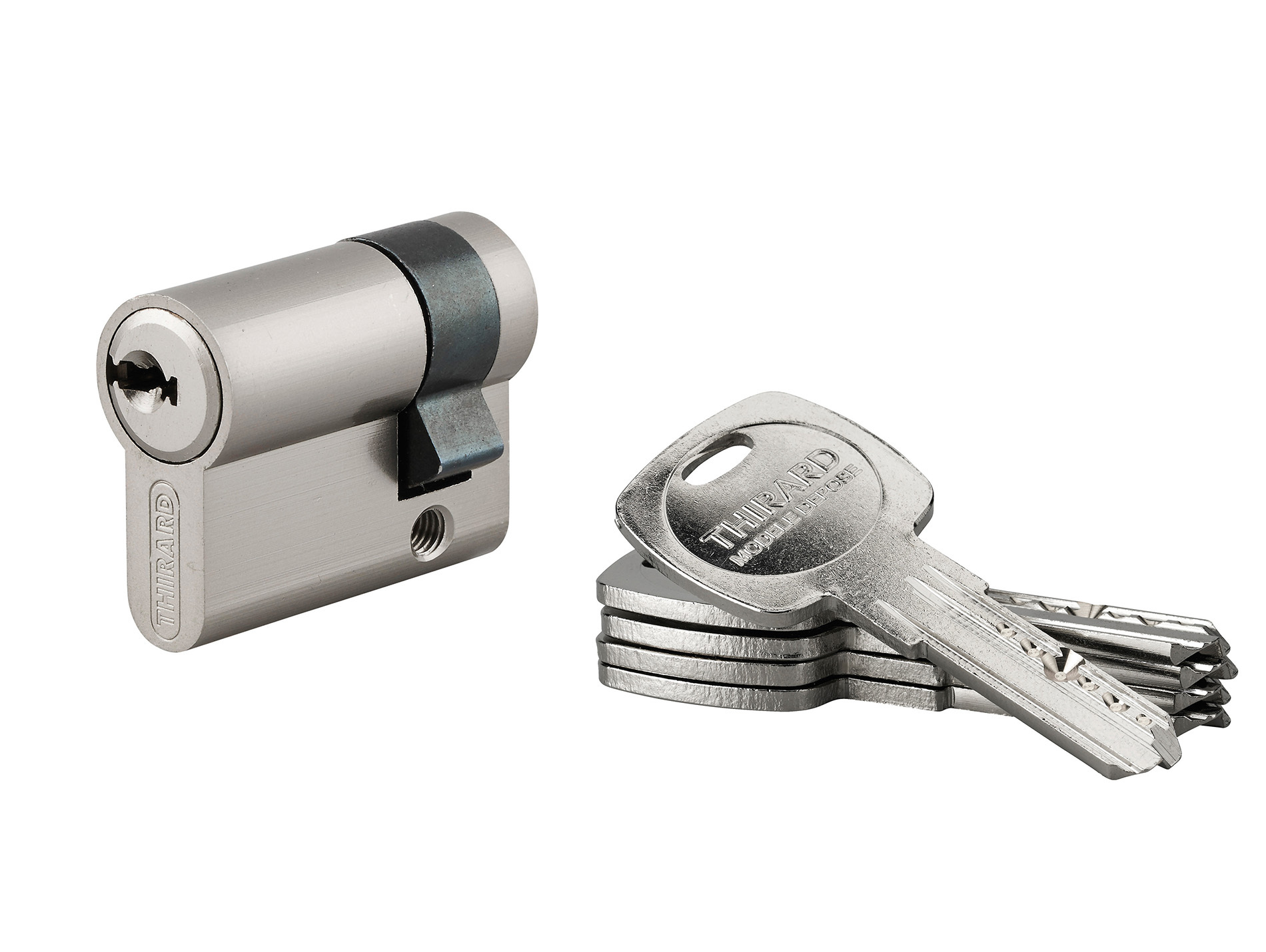 Demi cylindre de serrure 30x10 laiton 6 goupilles