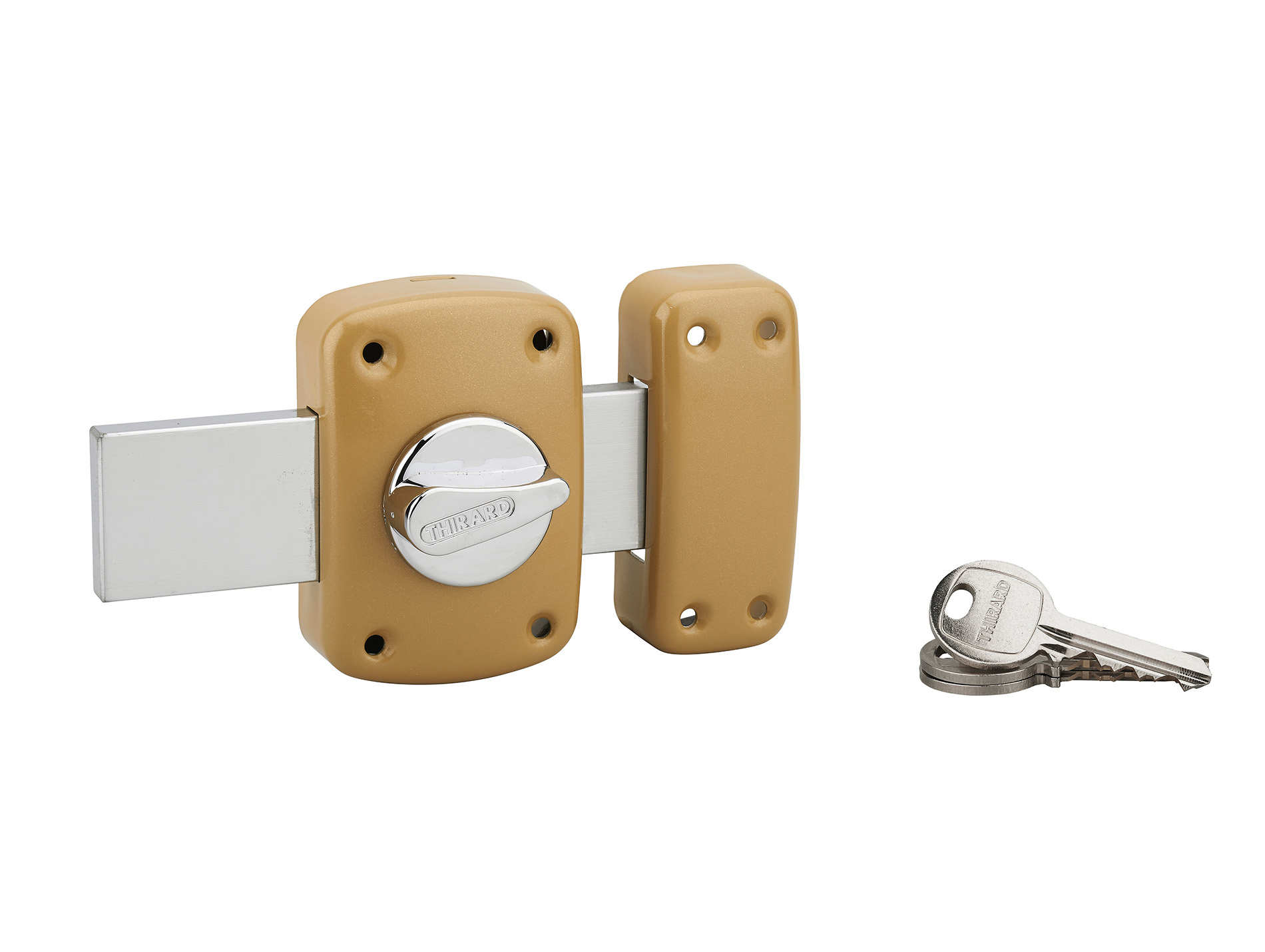Verrou porte de garage à bouton et cylindre Mirage 30mm