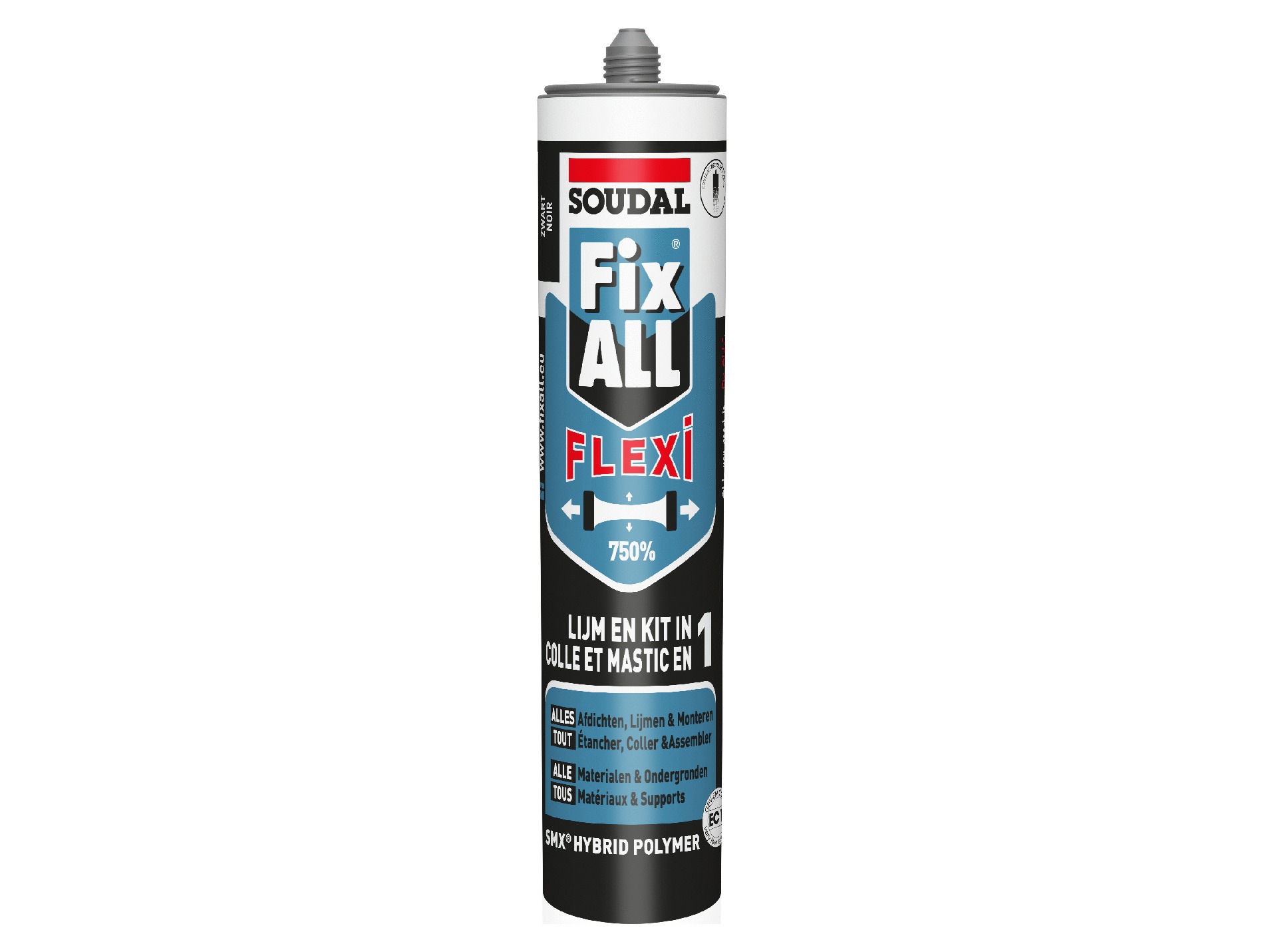 Mastic-colle Fix All noir SOUDAL 290ml