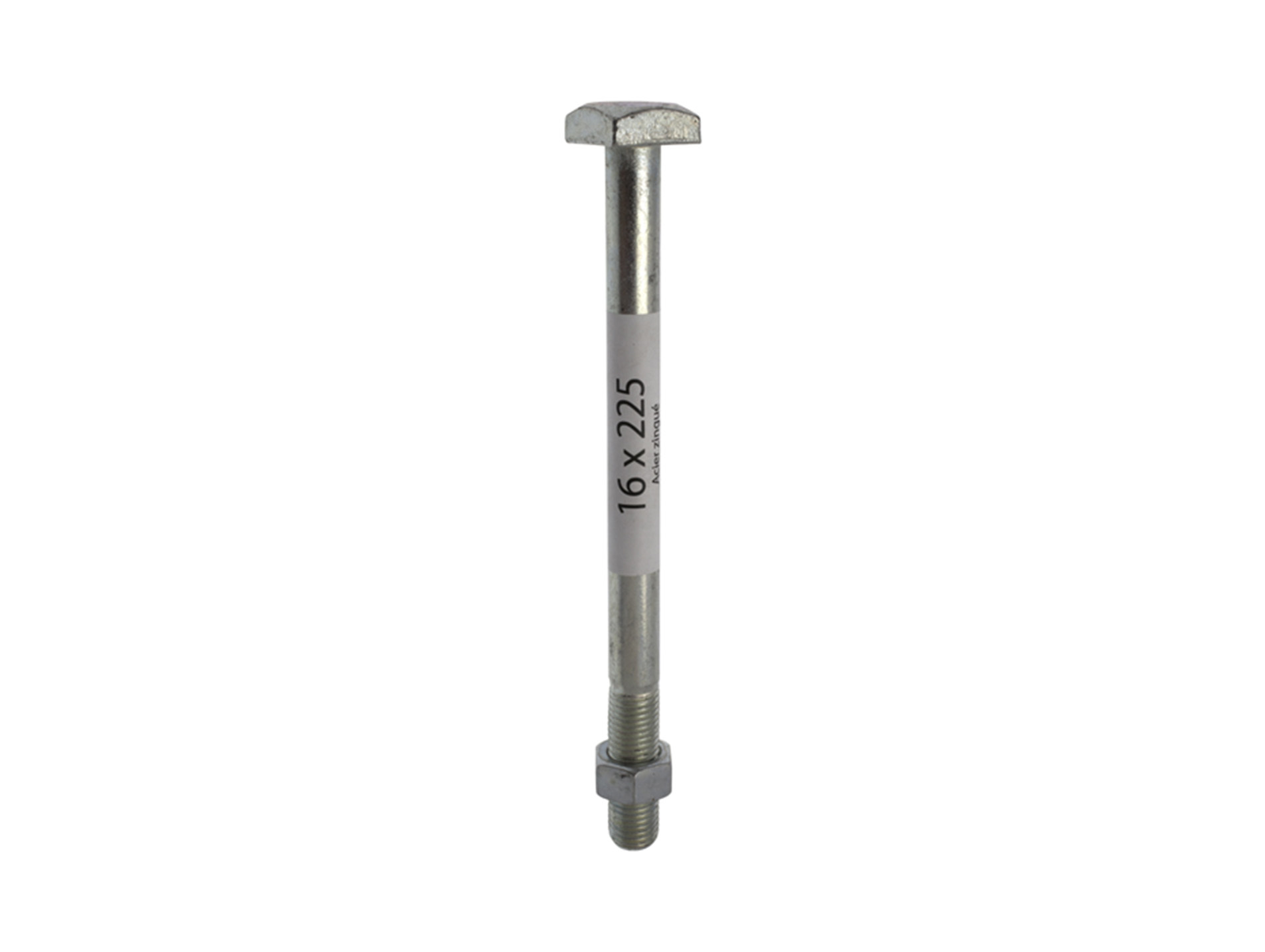 Boulon de charpente acier Ø16mm L.275mm x25