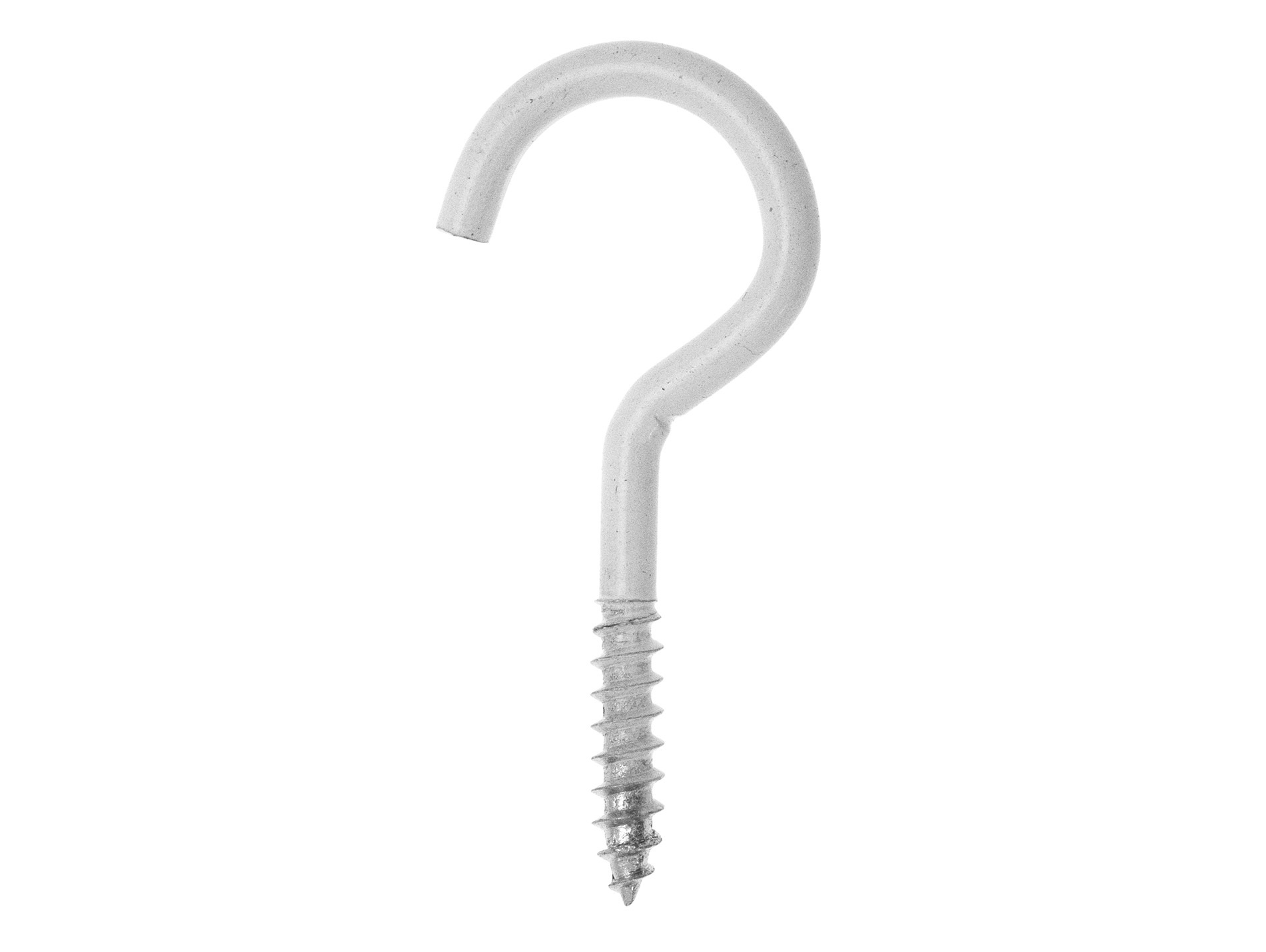 Crochets plastifiés blancs Ø2,5 L.12 x10