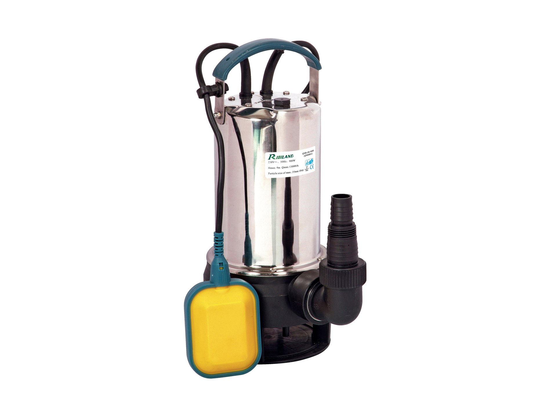 Pompe vide-cave RIBIMEX eaux chargées 900W