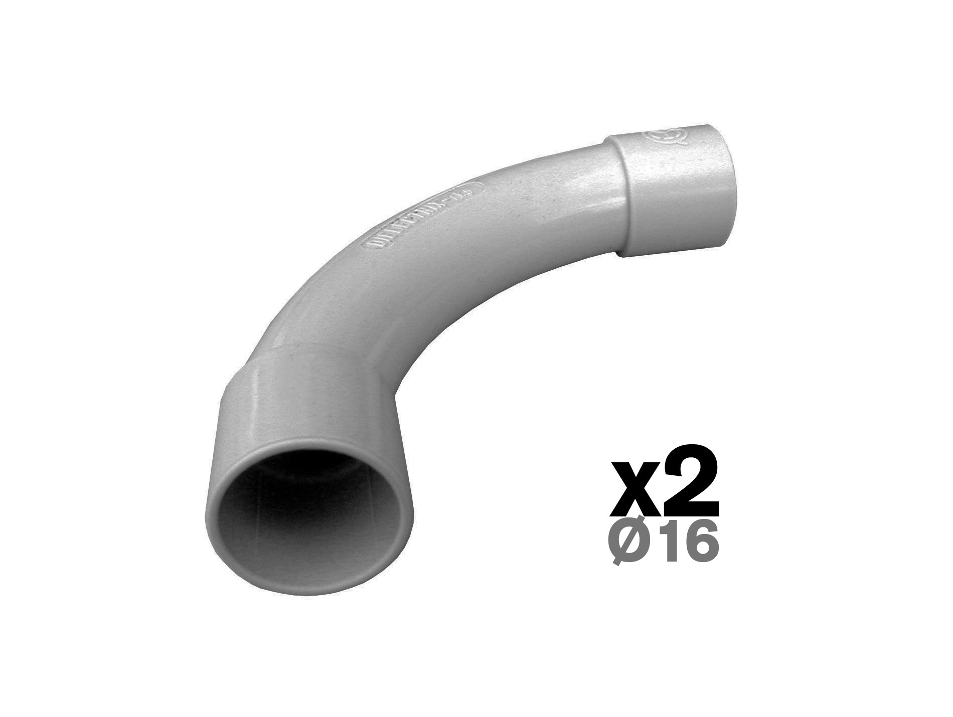 Courbe grand rayon Ø16mm X2