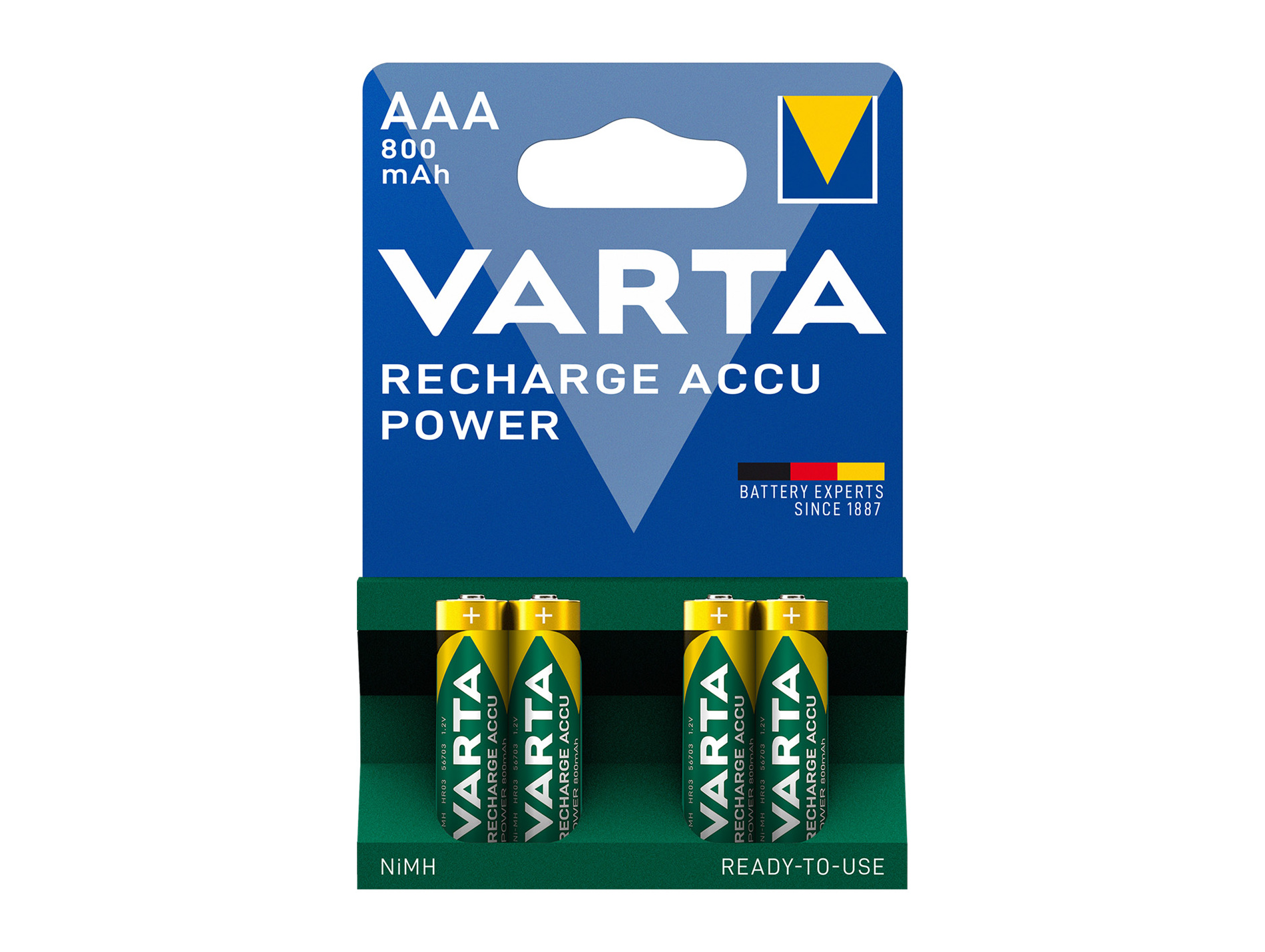 Pile rechargeable AAA 800mAH x4 VARTA