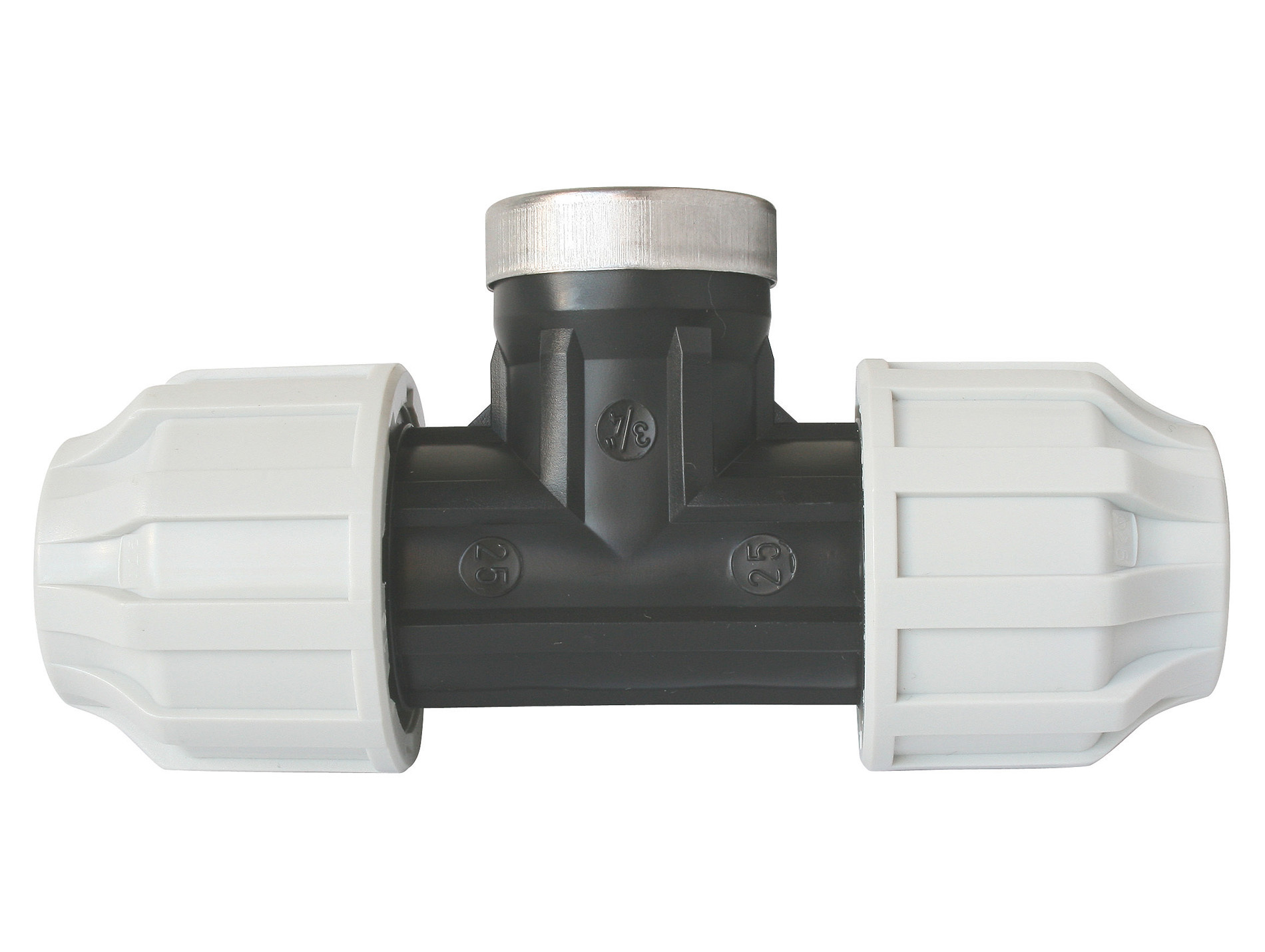 Té PE plastique SOMATHERM femelle 15/21 Ø20mm