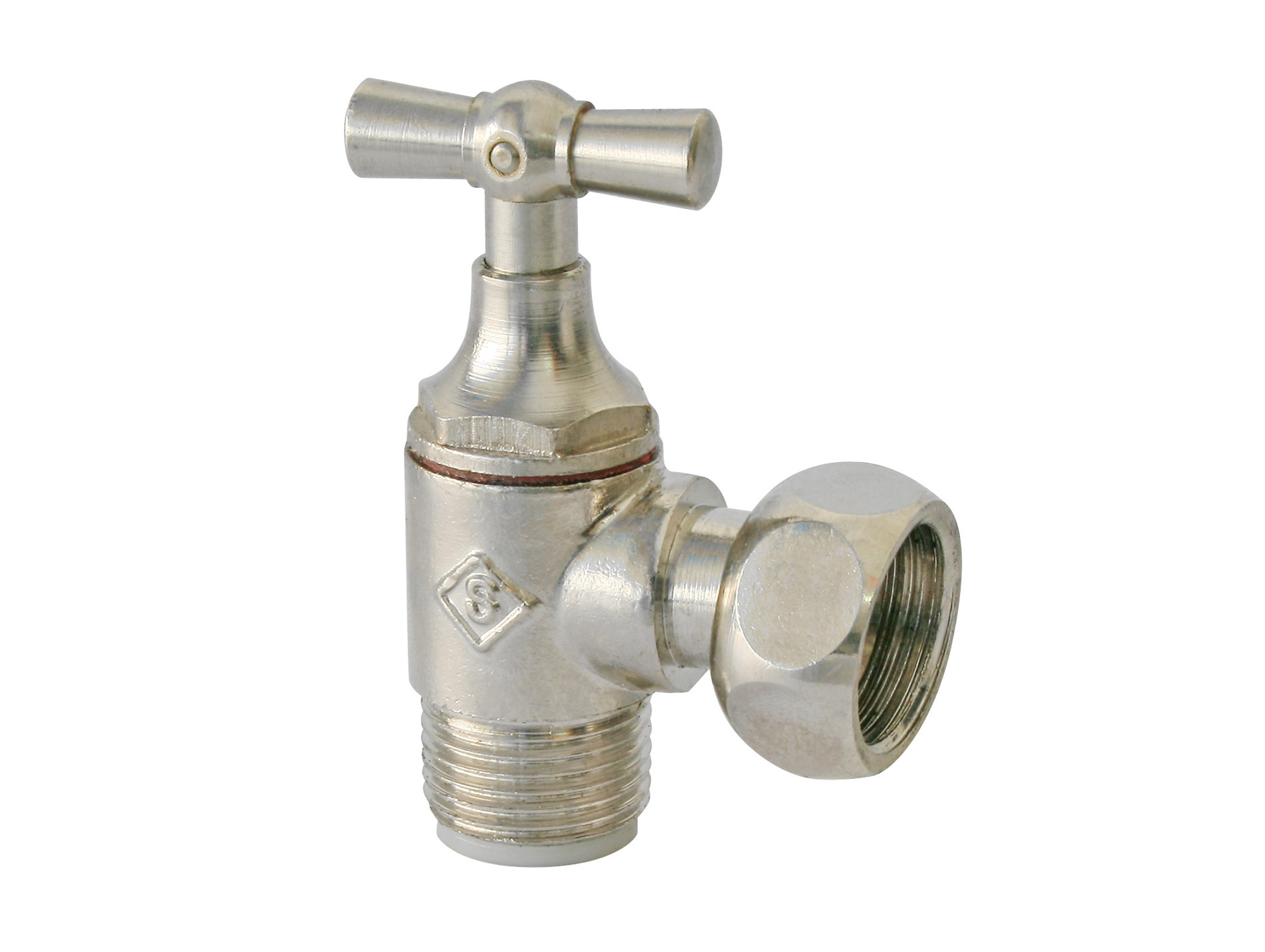 Robinet de chasse équerre M12-17 Laiton nickelé