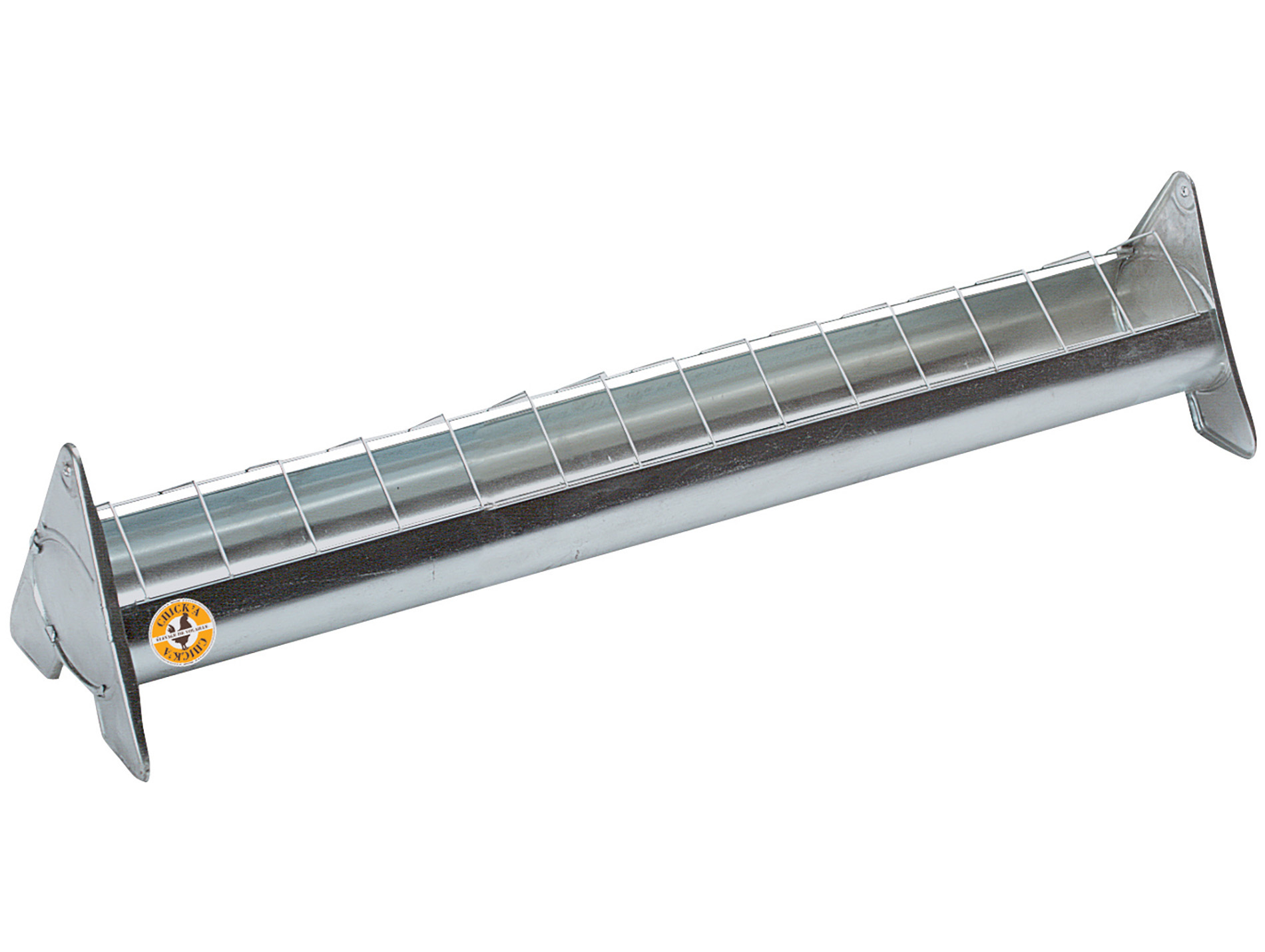Mangeoire acier à grille mobile CHICK'A pour poulet L.75cm x l.11cm