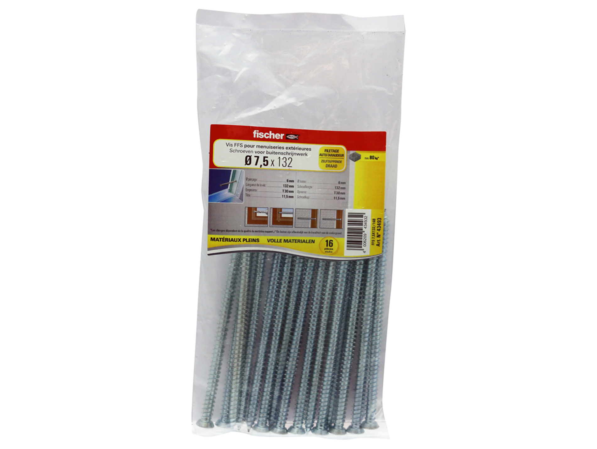 Vis de fixation pour cadres FFS Ø7,5 L.132 x16