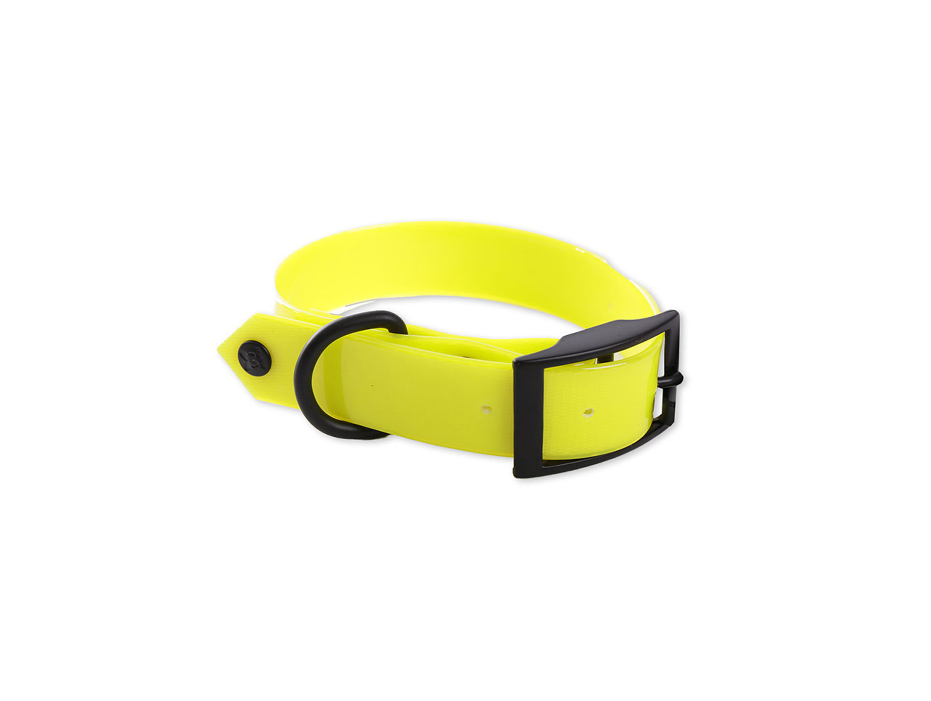 Collier en PVC MARTIN SELLIER l.25mm L.45cm Jaune Fluo