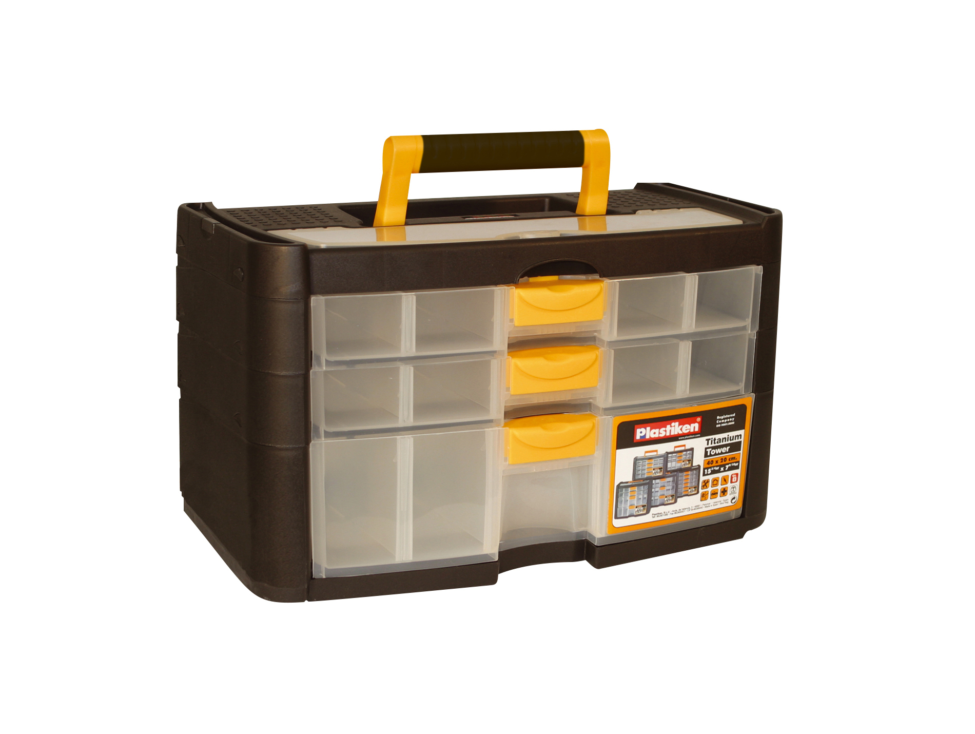 Bloc de rangement 3 tiroirs 40x20x24 cm