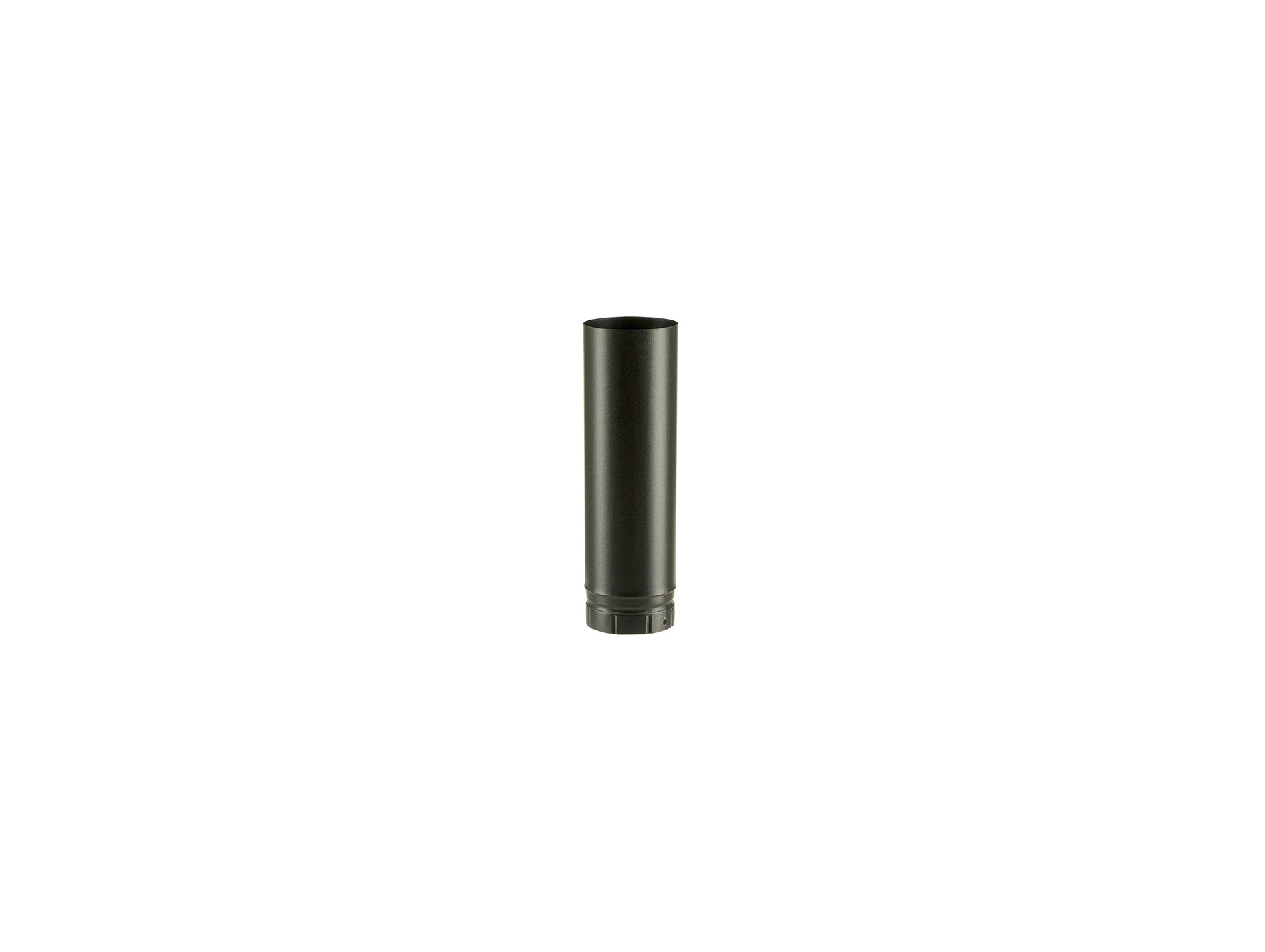 Tuyau émaillé Ø130 100cm noir mat