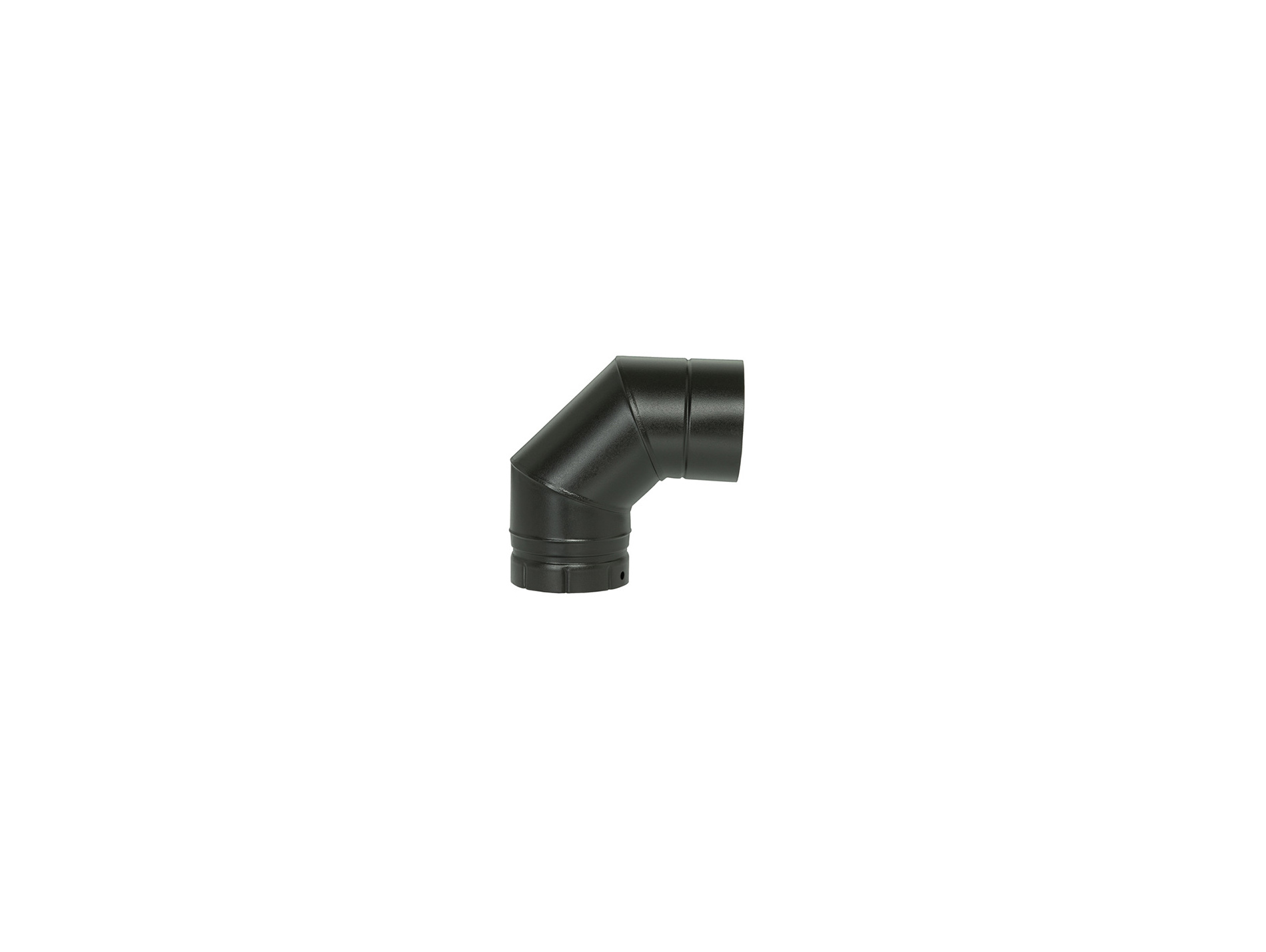 Coude 90° émaillé noir mat Ø150