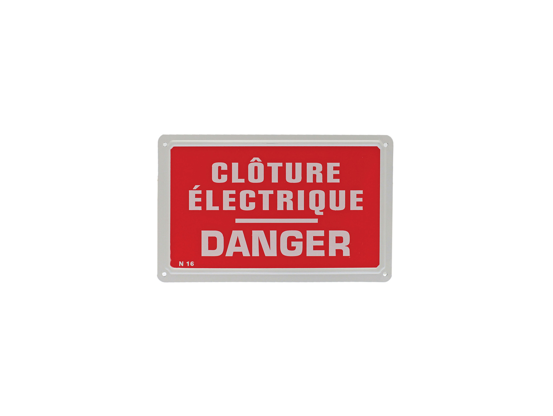 Plaque clôture interdite danger 330x200mm
