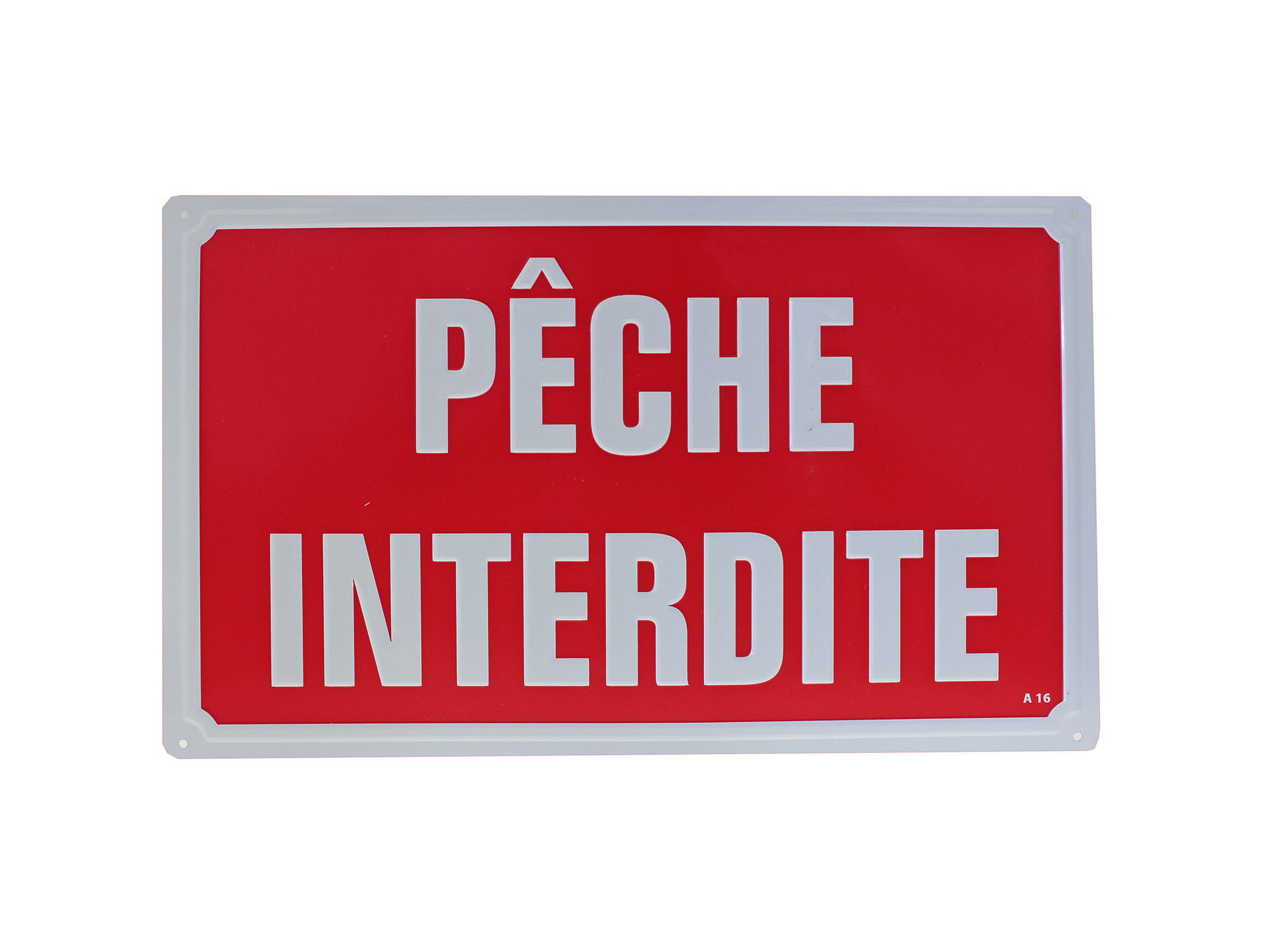 Plaque pêche interdite 330x200mm