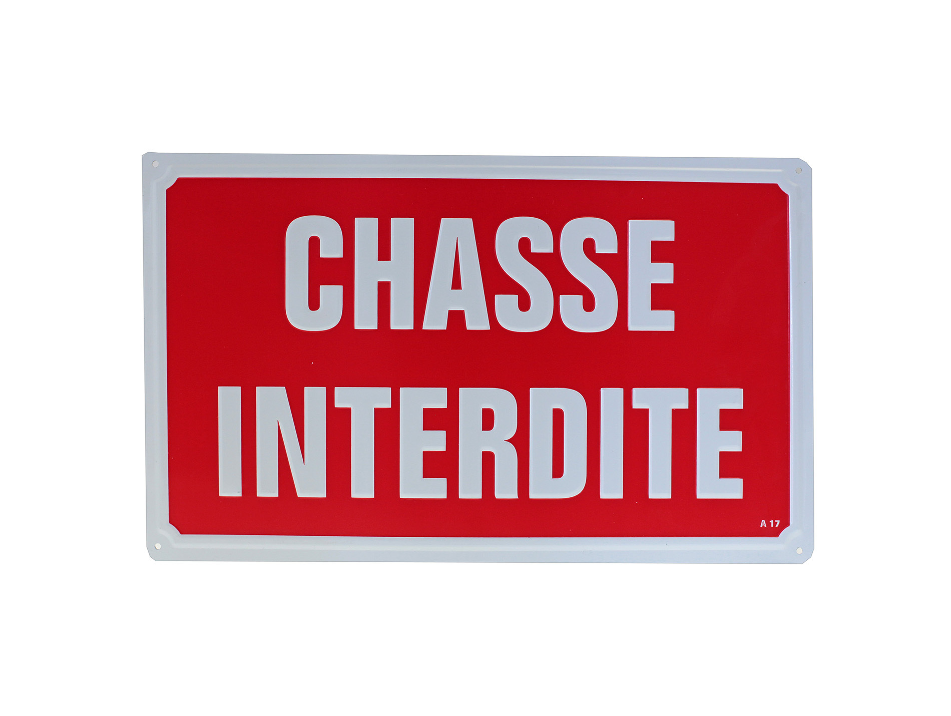 Plaque chasse interdite 330x200mm