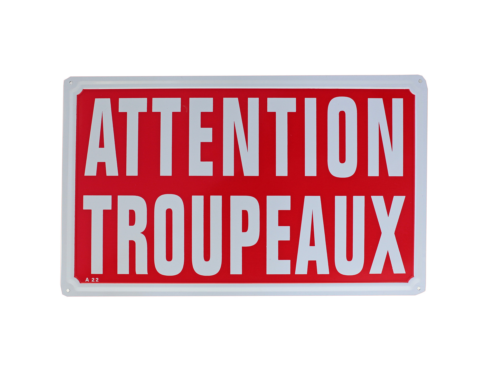 Plaque attention troupeaux 330x200mm