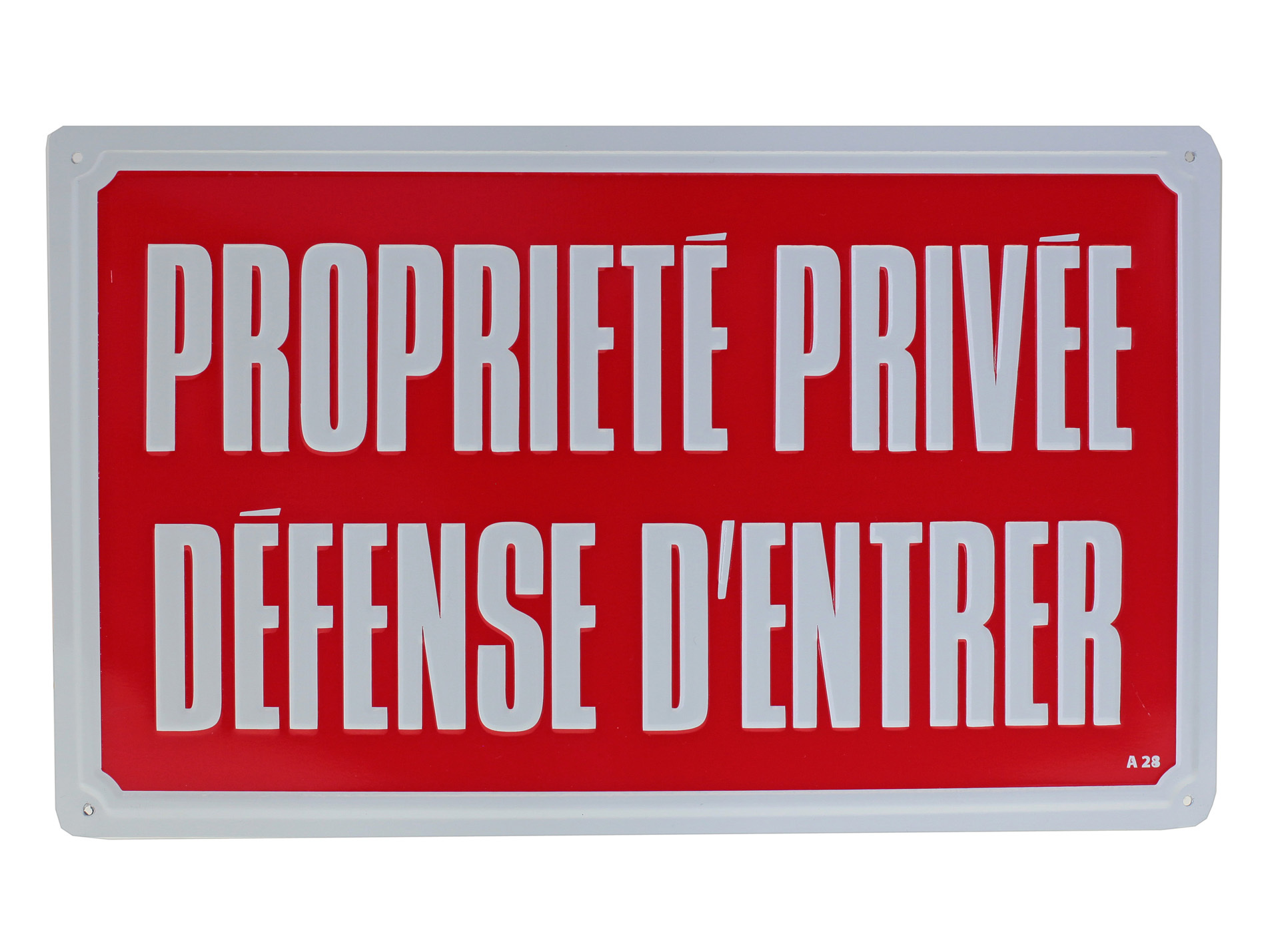 Plaque propriété privée défense d'entrer 330x220