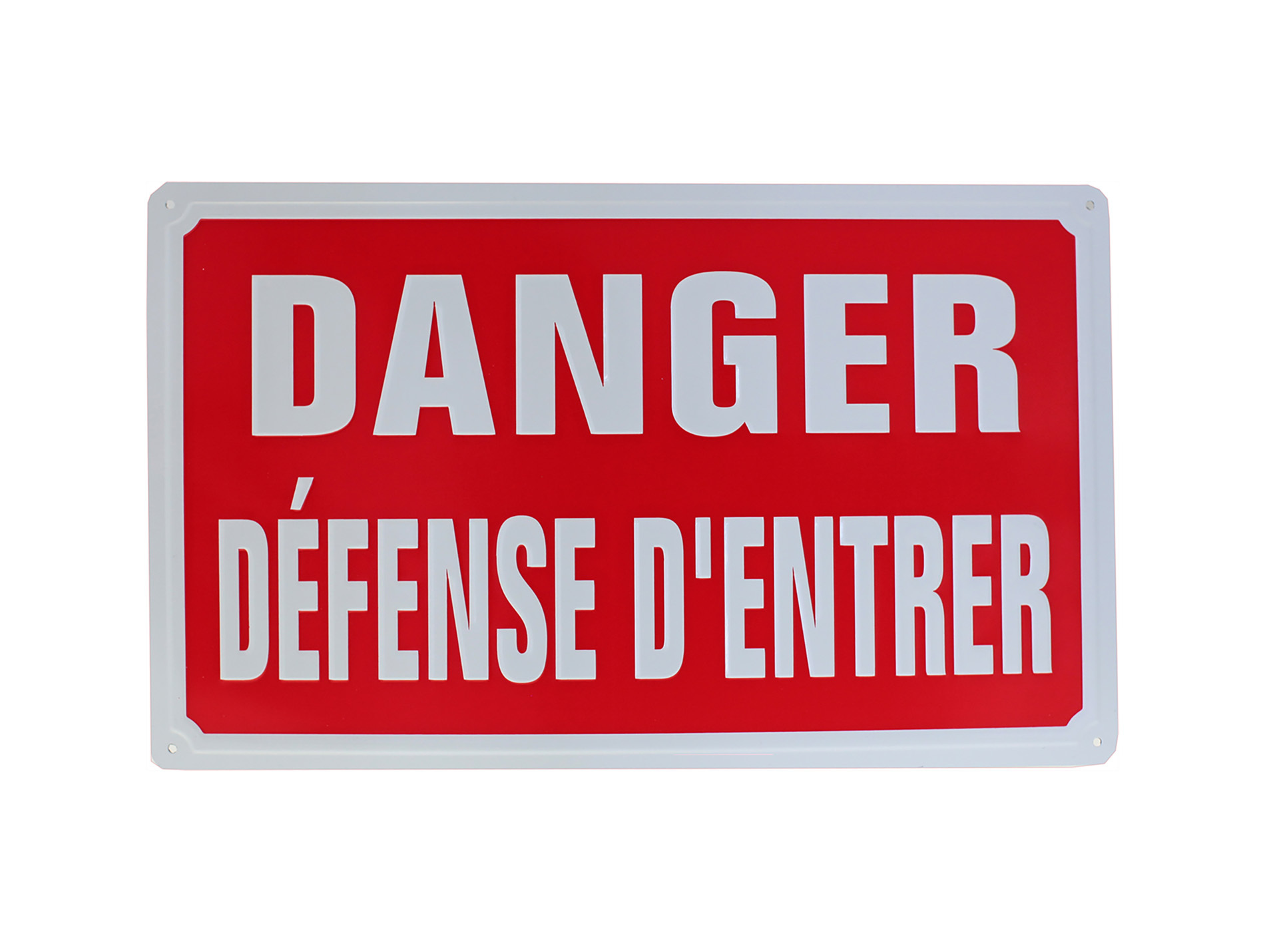 Plaque danger défense d'entrer 330x200mm